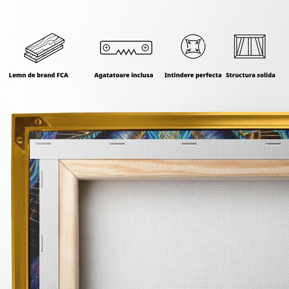 Tablou Canvas Premium, LuxCanva® G1245, Vortex Celest, Queen, Zeitate, Albastru, Energie, Stele, Galactic, Abis, Univers, Ochi, Fantezie, Coarne, Interstelar, Mistic, Hipnoza, Salon, Living, Dormitor