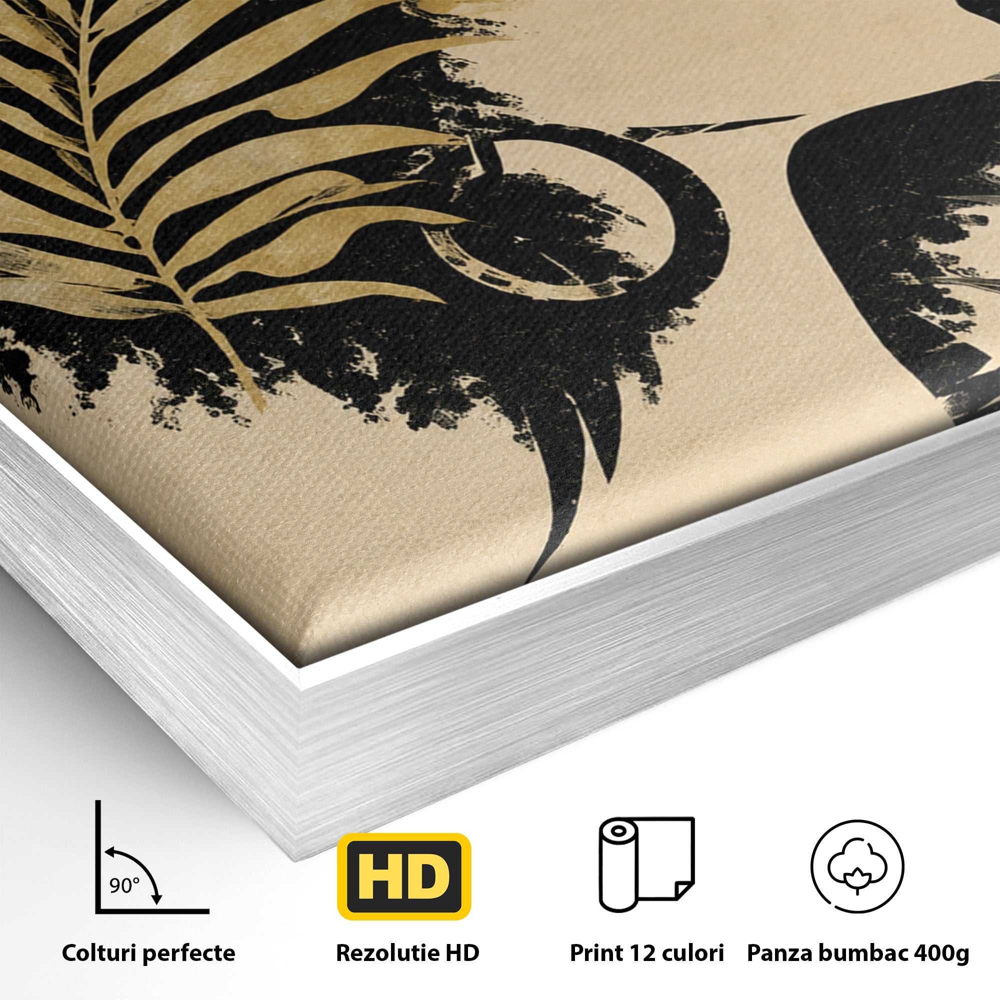 Tablou Canvas Premium LuxCanva® G1246, Silueta Eleganta Afro, Silueta, Femeie, Arta, Portret, Birou, Culori Vibrante
