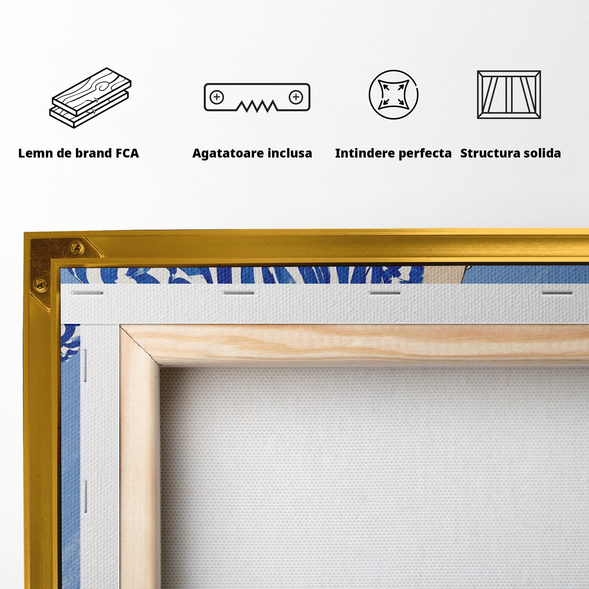 Tablou Canvas Premium LuxCanva® G1247, Femeie Eleganta In Albastru, Femeie, Moda, Eleganta, Birou, Stil, Vacanta, Culori Vibrante