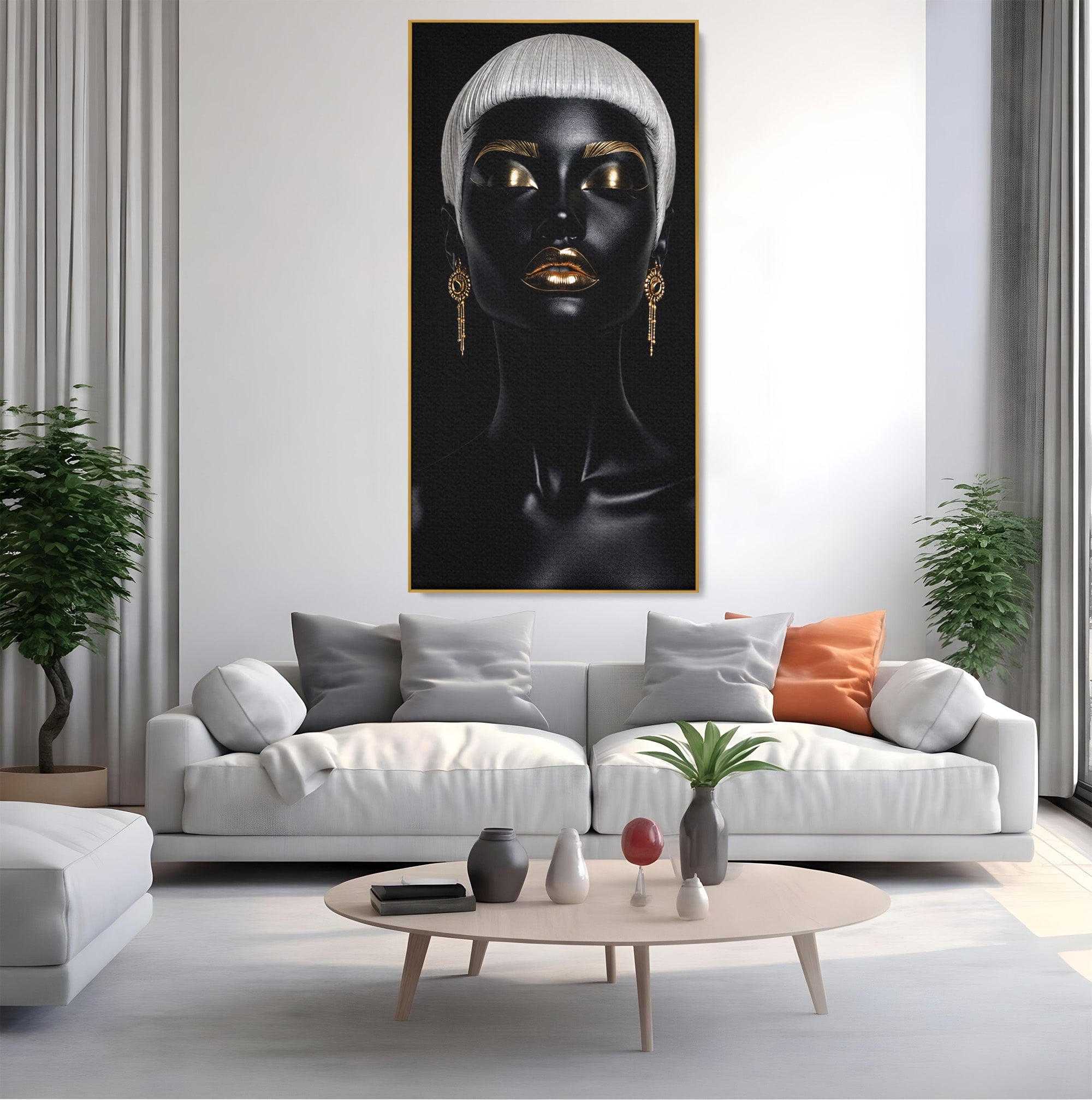 Tablou Canvas Premium LuxCanva® G1248, Portret Elegant, Portret, Eleganta, Arta, Modern, Dormitor, Culori Vibrante
