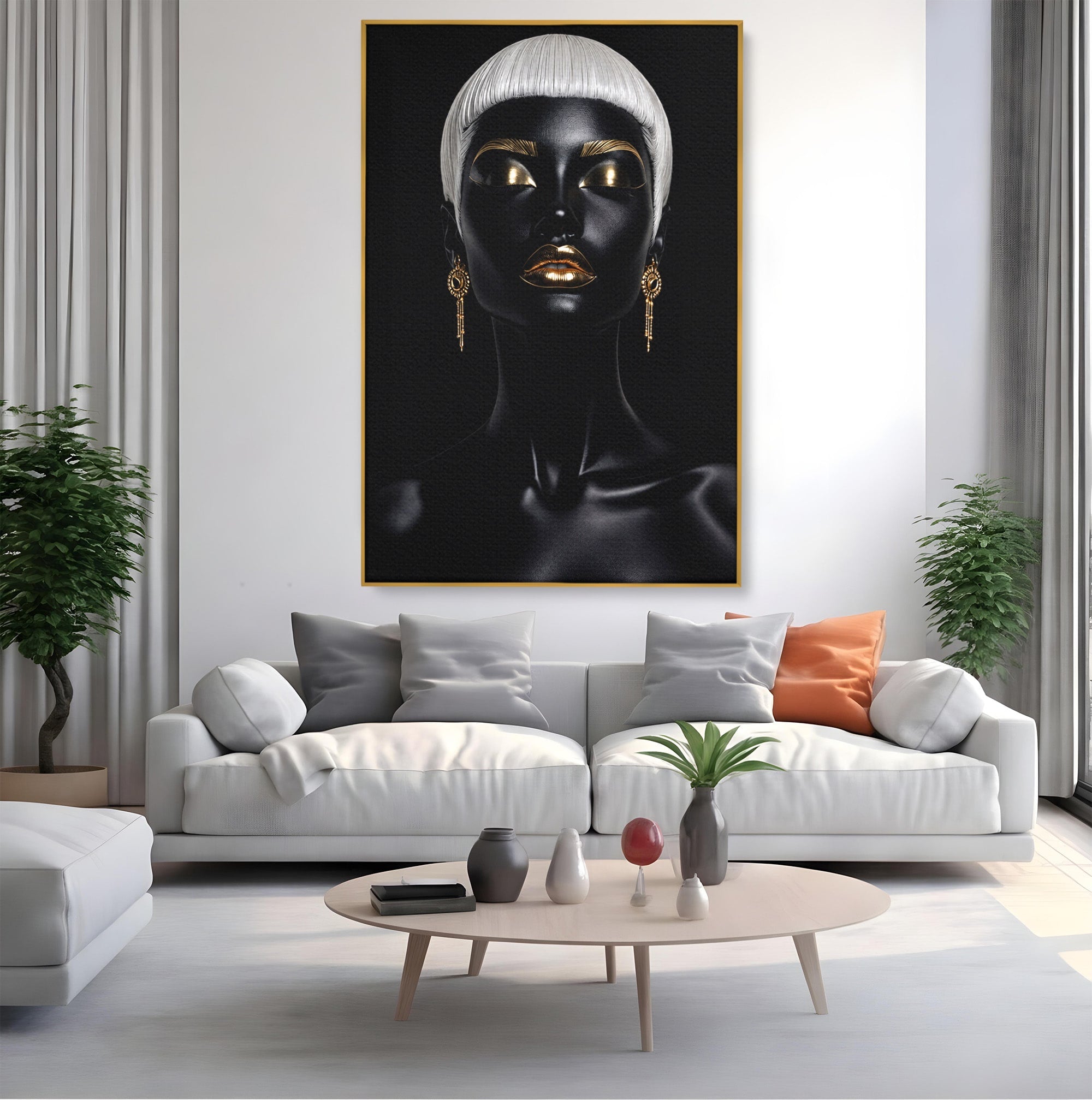 Tablou Canvas Premium LuxCanva® G1248, Portret Elegant, Portret, Eleganta, Arta, Modern, Dormitor, Culori Vibrante