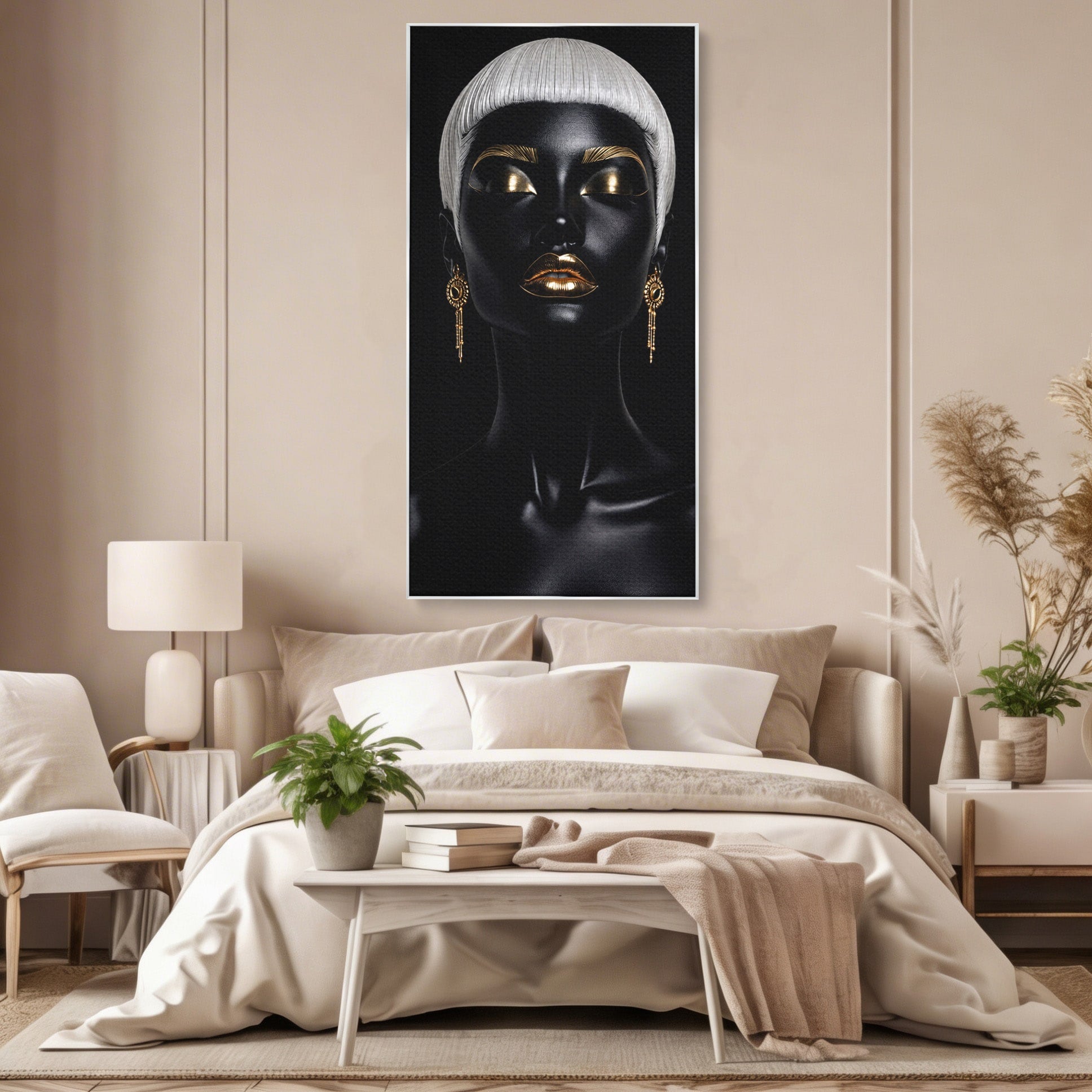 Tablou Canvas Premium LuxCanva® G1248, Portret Elegant, Portret, Eleganta, Arta, Modern, Dormitor, Culori Vibrante