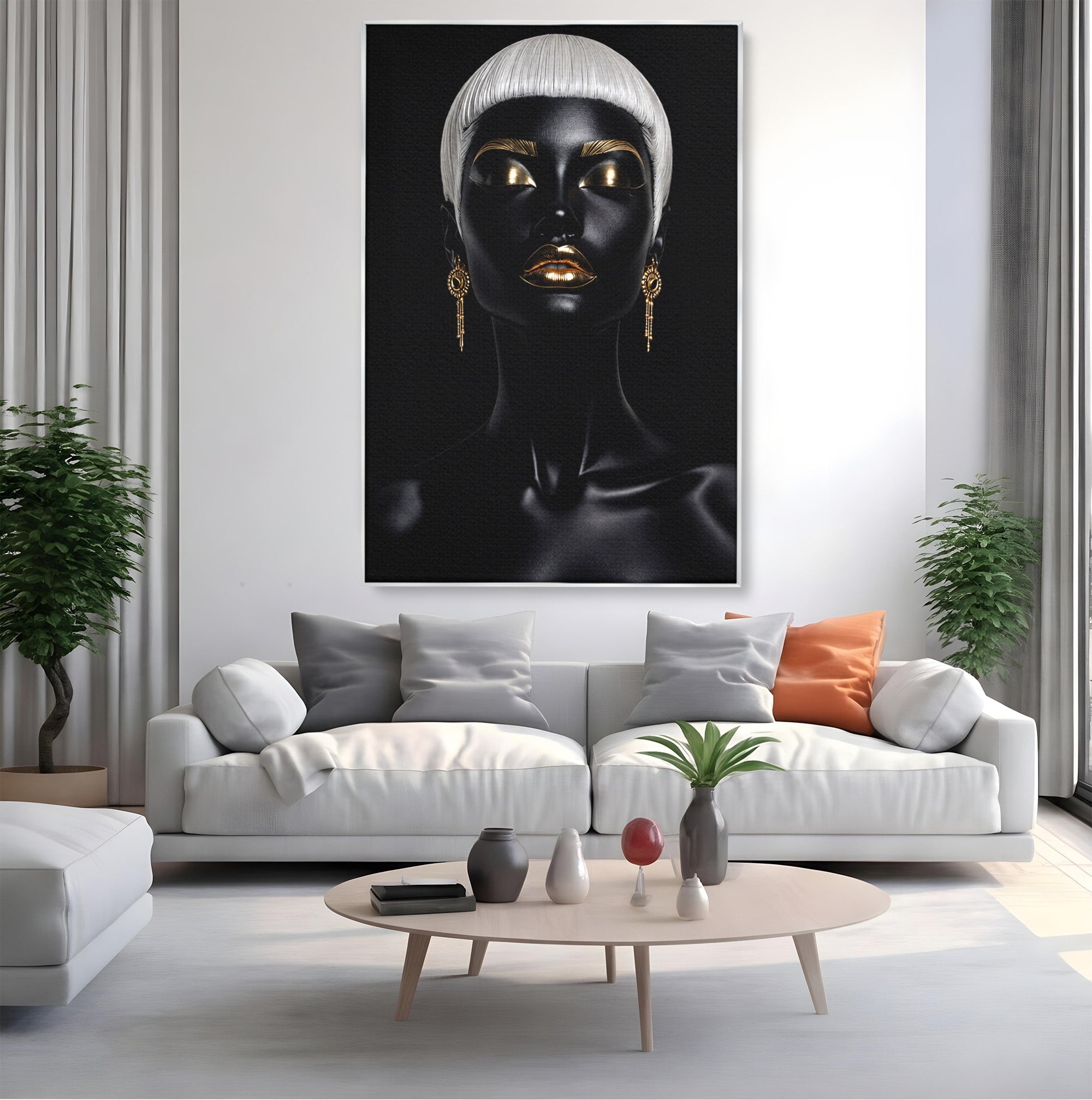 Tablou Canvas Premium LuxCanva® G1248, Portret Elegant, Portret, Eleganta, Arta, Modern, Dormitor, Culori Vibrante