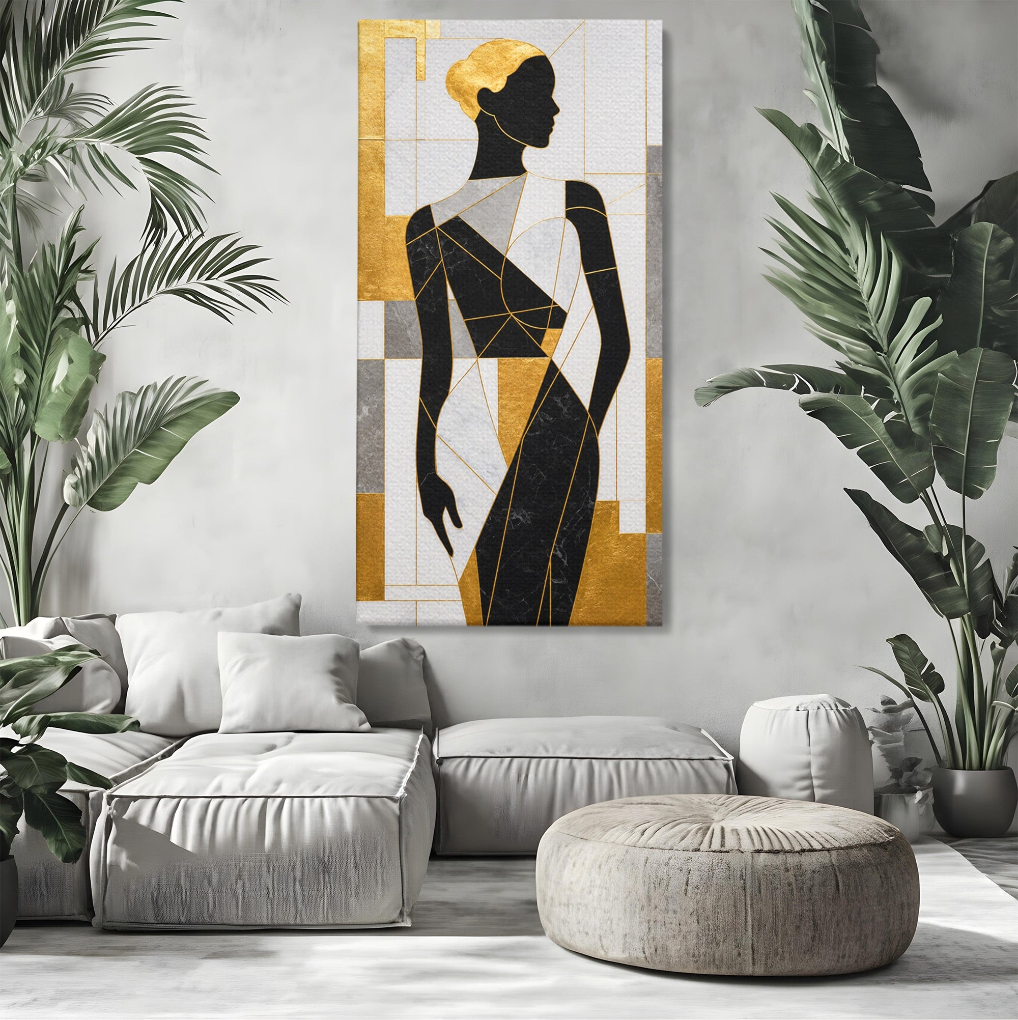 Tablou Canvas Premium LuxCanva® G1250, Silhueta Eleganta, Silhueta, Abstract, Eleganta, Modern, Birou, Culori Vibrante