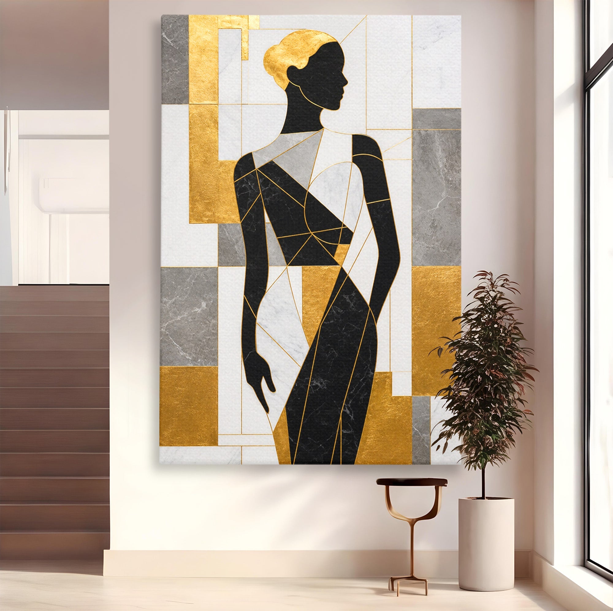 Tablou Canvas Premium LuxCanva® G1250, Silhueta Eleganta, Silhueta, Abstract, Eleganta, Modern, Birou, Culori Vibrante