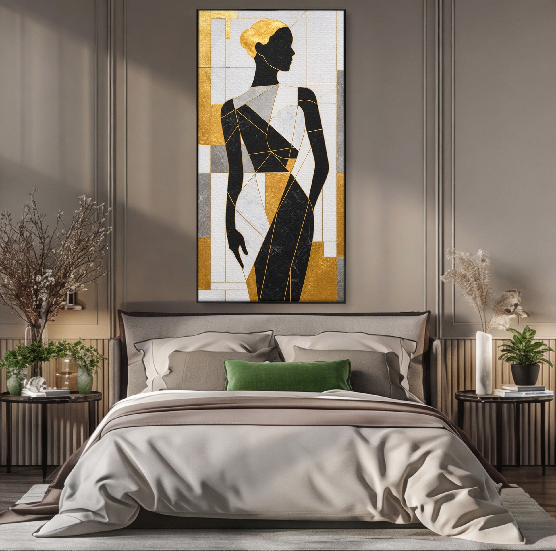 Tablou Canvas Premium LuxCanva® G1250, Silhueta Eleganta, Silhueta, Abstract, Eleganta, Modern, Birou, Culori Vibrante