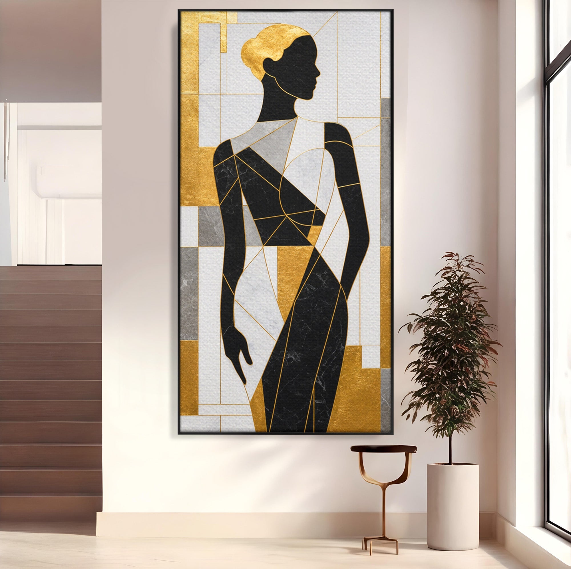 Tablou Canvas Premium LuxCanva® G1250, Silhueta Eleganta, Silhueta, Abstract, Eleganta, Modern, Birou, Culori Vibrante
