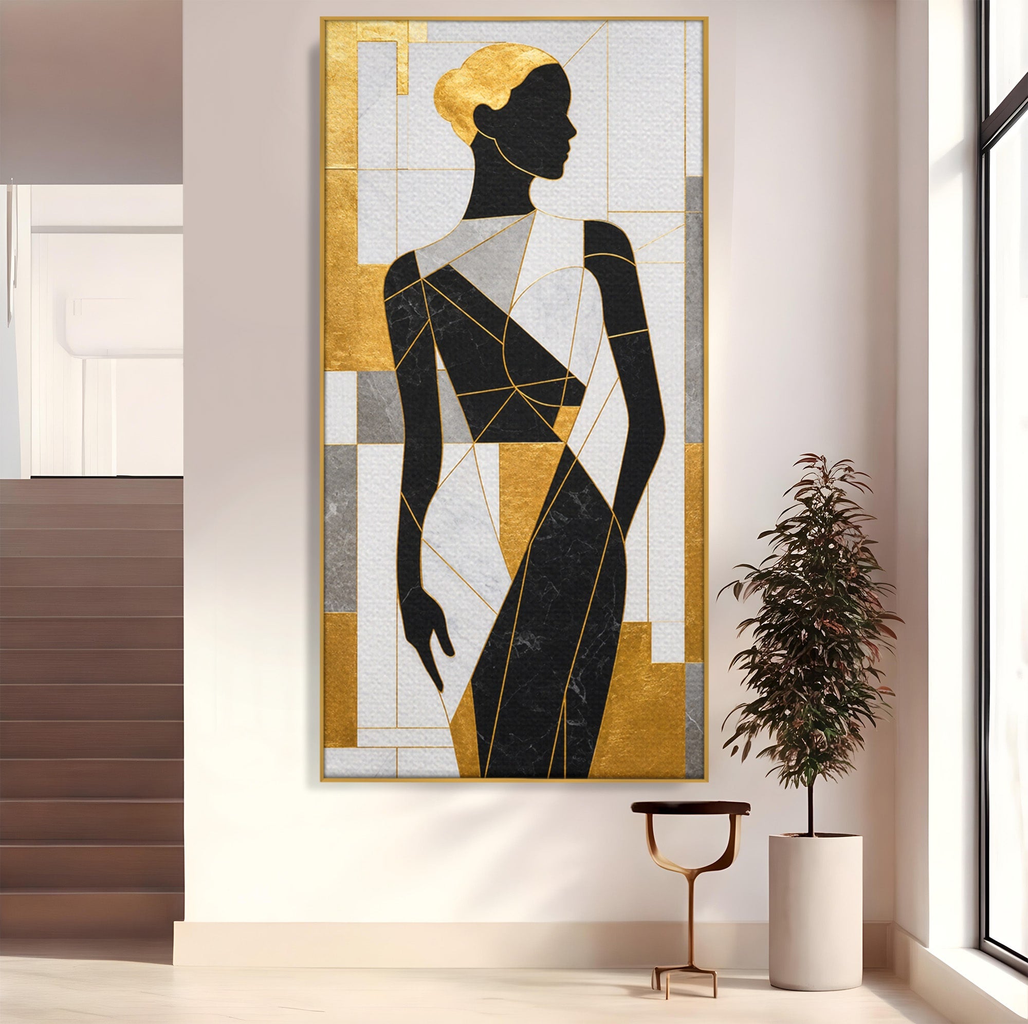 Tablou Canvas Premium LuxCanva® G1250, Silhueta Eleganta, Silhueta, Abstract, Eleganta, Modern, Birou, Culori Vibrante