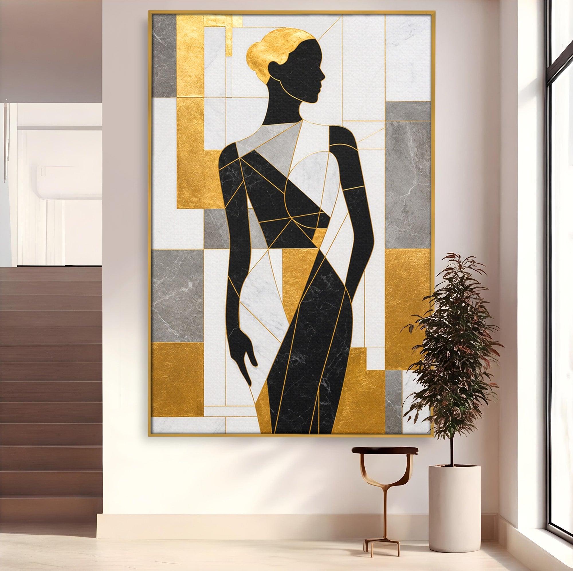 Tablou Canvas Premium LuxCanva® G1250, Silhueta Eleganta, Silhueta, Abstract, Eleganta, Modern, Birou, Culori Vibrante