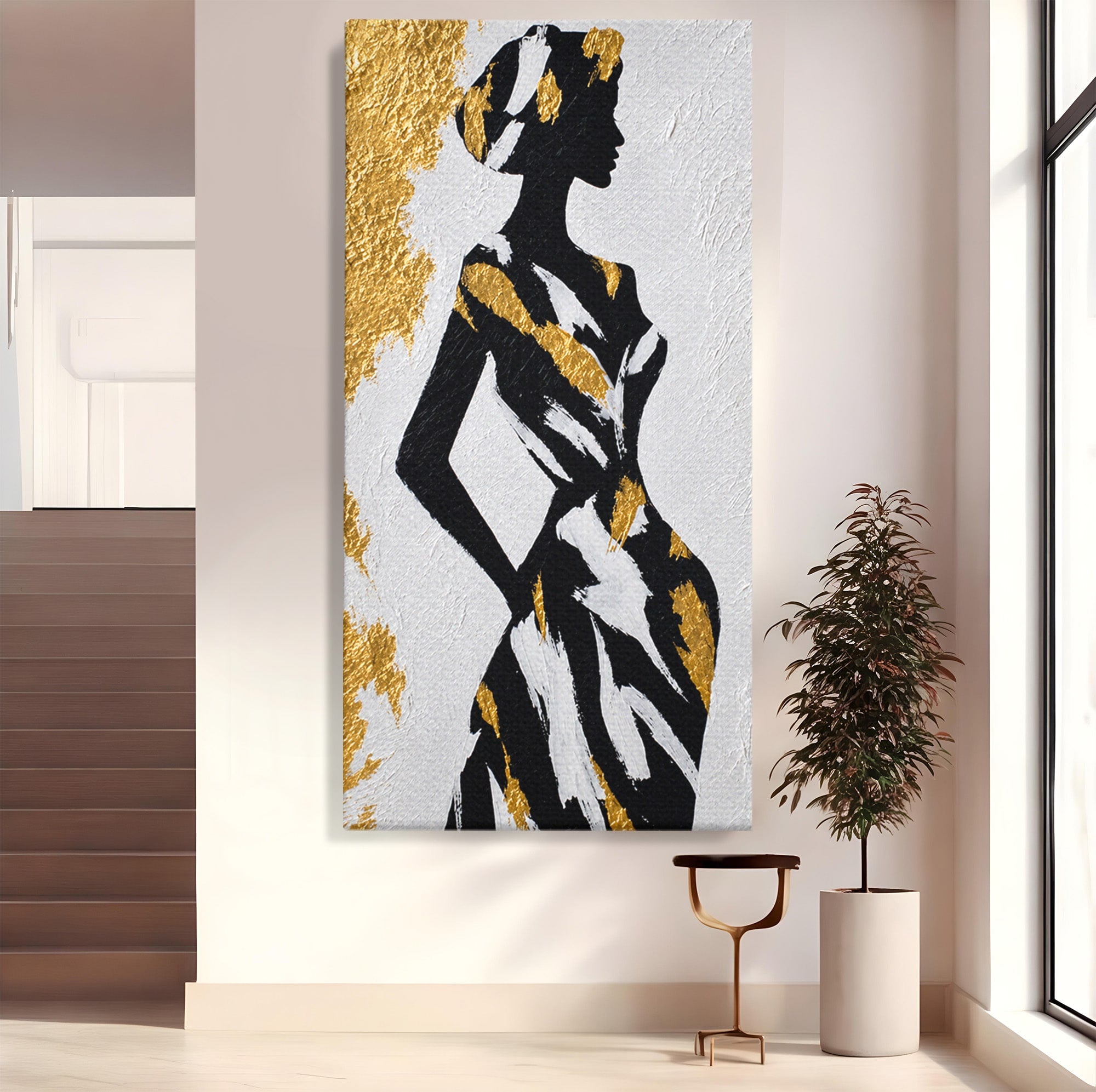 Tablou Canvas Premium LuxCanva® G1251, Silueta Eleganta, Silueta, Eleganta, Moda, Abstract, Dormitor, Culori Vibrante