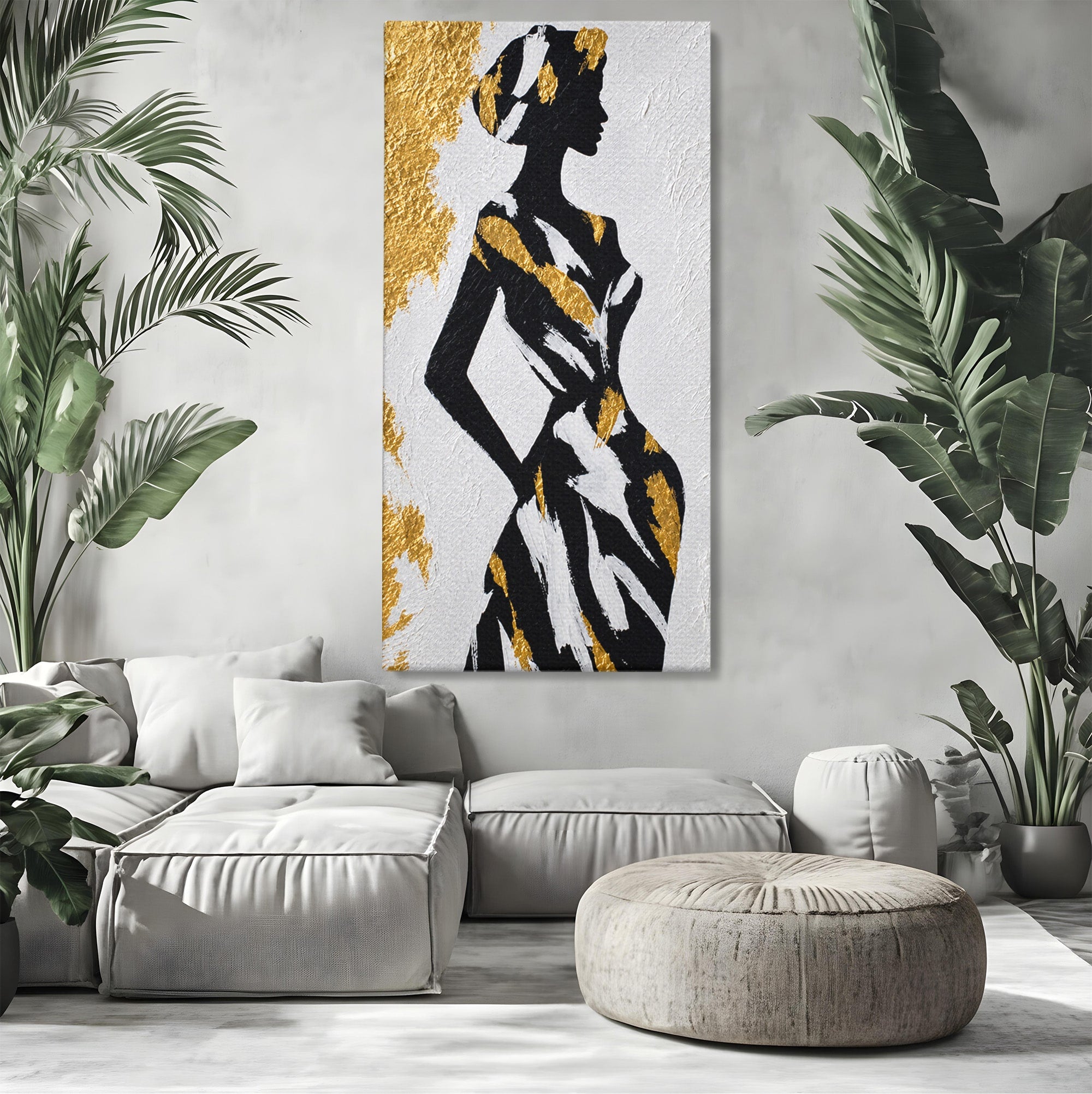 Tablou Canvas Premium LuxCanva® G1251, Silueta Eleganta, Silueta, Eleganta, Moda, Abstract, Dormitor, Culori Vibrante
