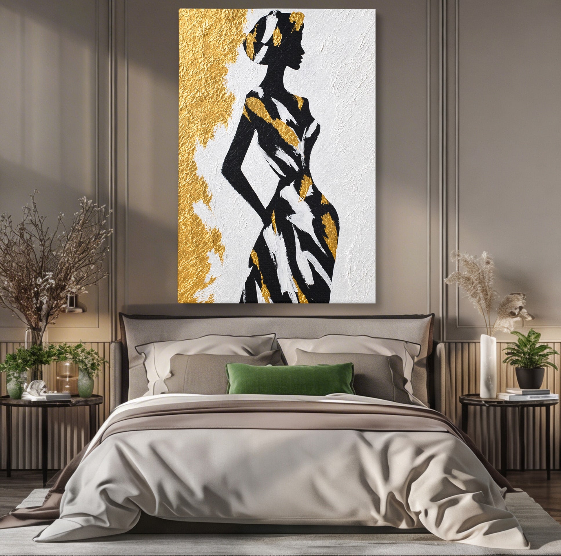 Tablou Canvas Premium LuxCanva® G1251, Silueta Eleganta, Silueta, Eleganta, Moda, Abstract, Dormitor, Culori Vibrante