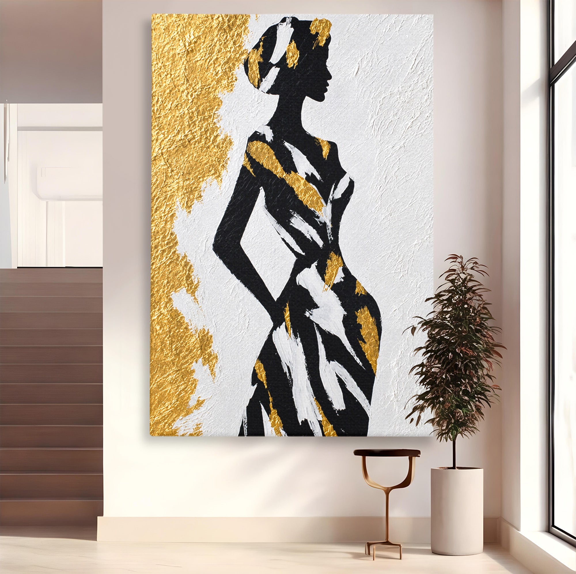 Tablou Canvas Premium LuxCanva® G1251, Silueta Eleganta, Silueta, Eleganta, Moda, Abstract, Dormitor, Culori Vibrante