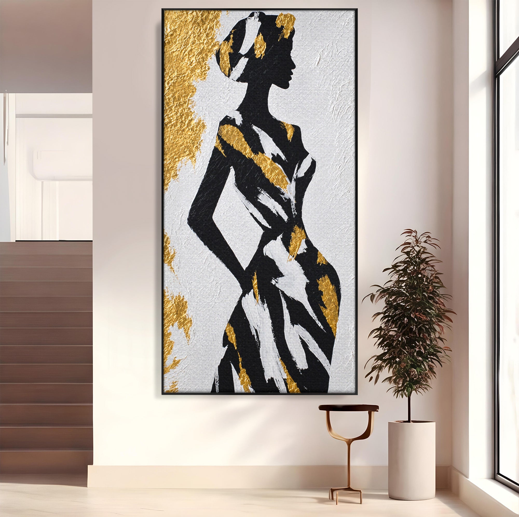 Tablou Canvas Premium LuxCanva® G1251, Silueta Eleganta, Silueta, Eleganta, Moda, Abstract, Dormitor, Culori Vibrante