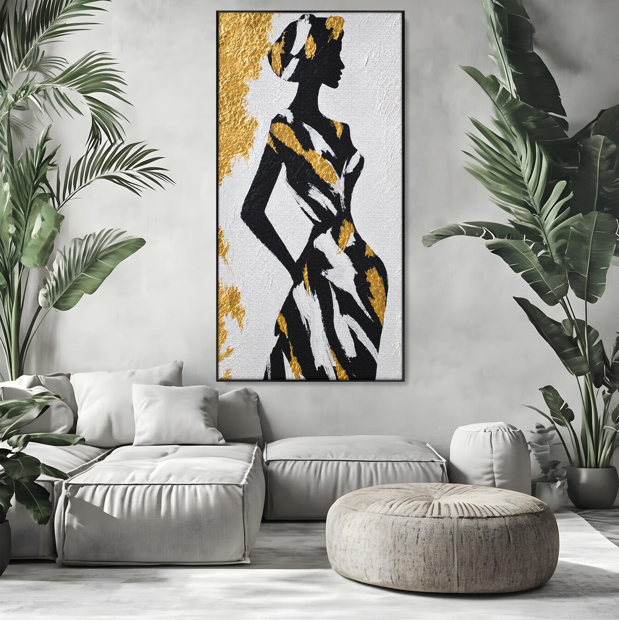 Tablou Canvas Premium LuxCanva® G1251, Silueta Eleganta, Silueta, Eleganta, Moda, Abstract, Dormitor, Culori Vibrante