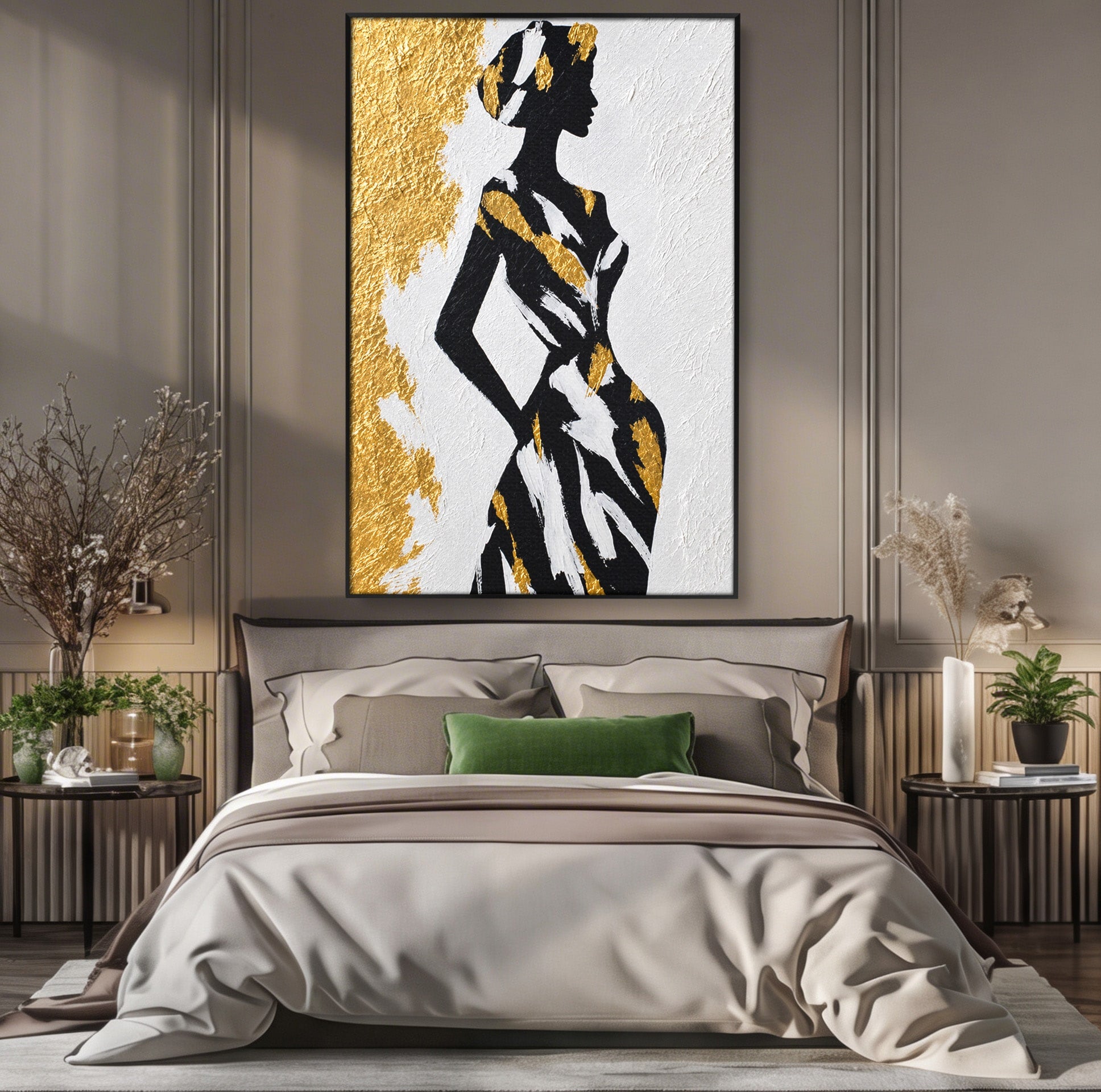 Tablou Canvas Premium LuxCanva® G1251, Silueta Eleganta, Silueta, Eleganta, Moda, Abstract, Dormitor, Culori Vibrante