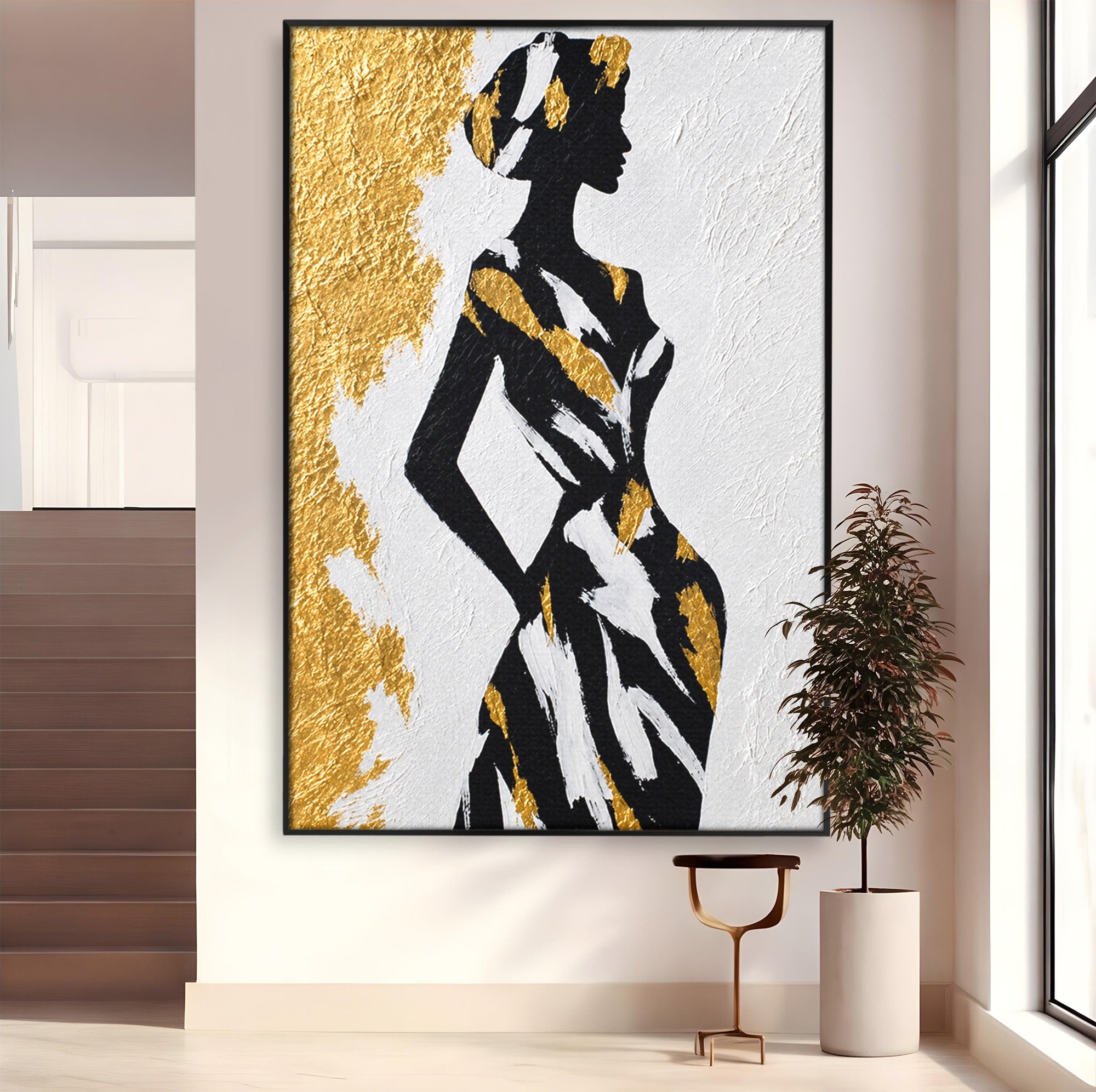 Tablou Canvas Premium LuxCanva® G1251, Silueta Eleganta, Silueta, Eleganta, Moda, Abstract, Dormitor, Culori Vibrante