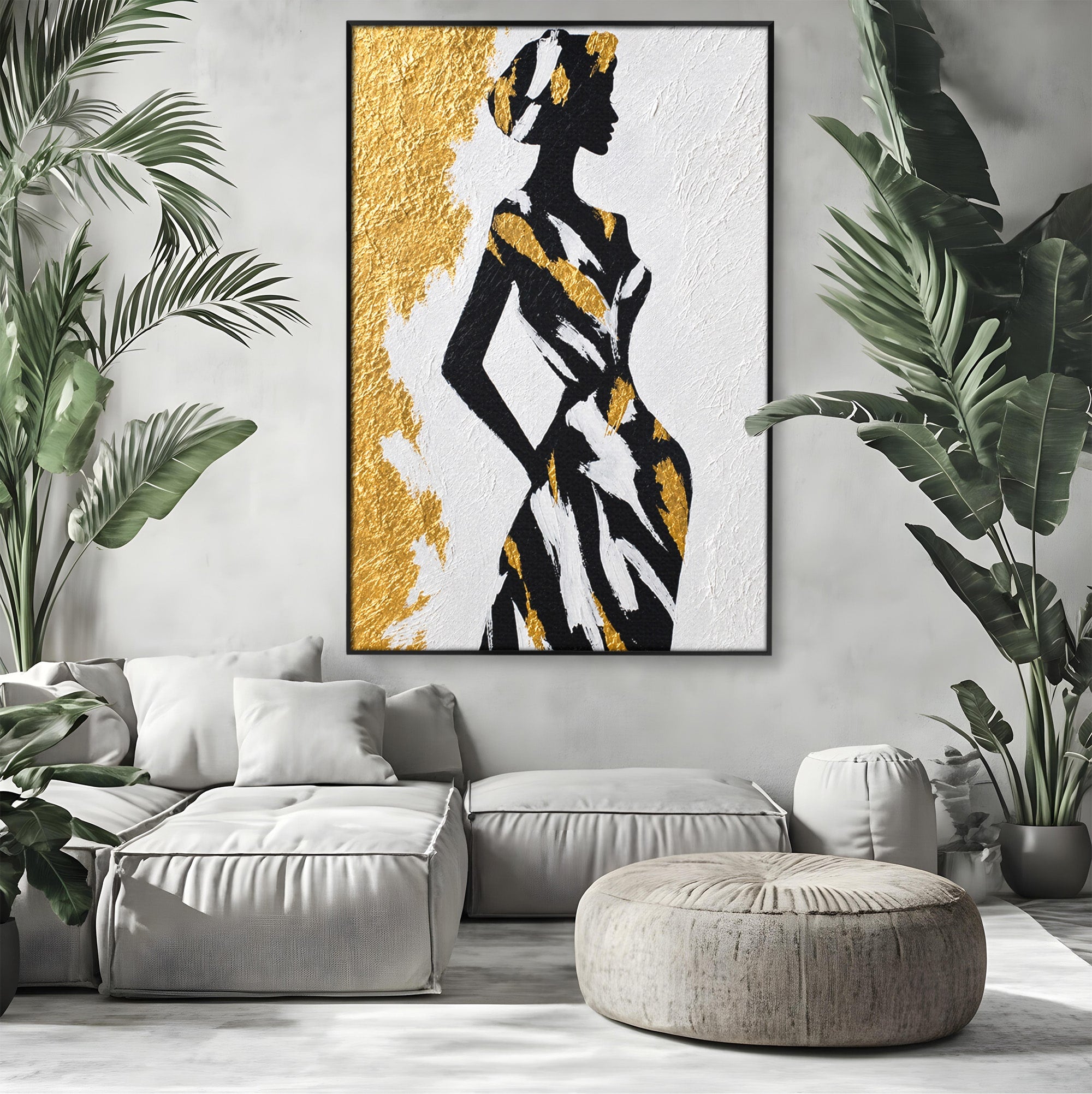 Tablou Canvas Premium LuxCanva® G1251, Silueta Eleganta, Silueta, Eleganta, Moda, Abstract, Dormitor, Culori Vibrante