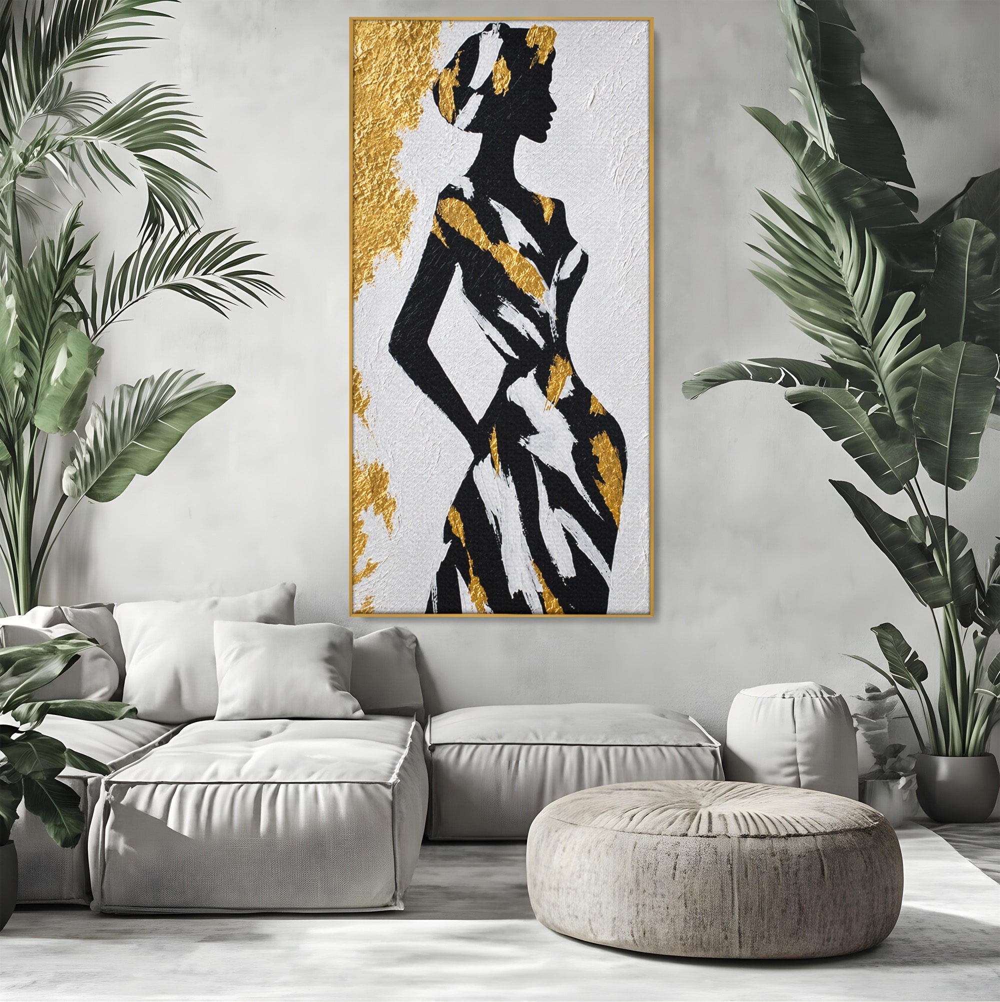 Tablou Canvas Premium LuxCanva® G1251, Silueta Eleganta, Silueta, Eleganta, Moda, Abstract, Dormitor, Culori Vibrante