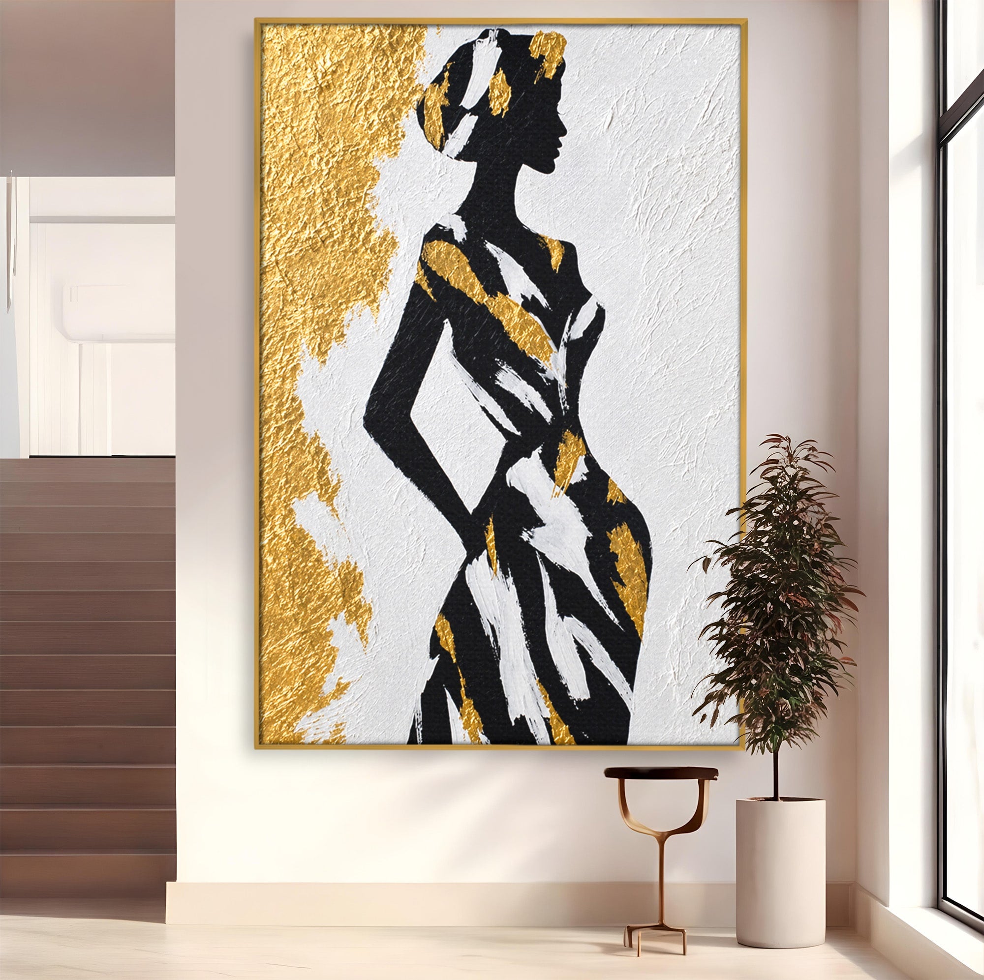 Tablou Canvas Premium LuxCanva® G1251, Silueta Eleganta, Silueta, Eleganta, Moda, Abstract, Dormitor, Culori Vibrante