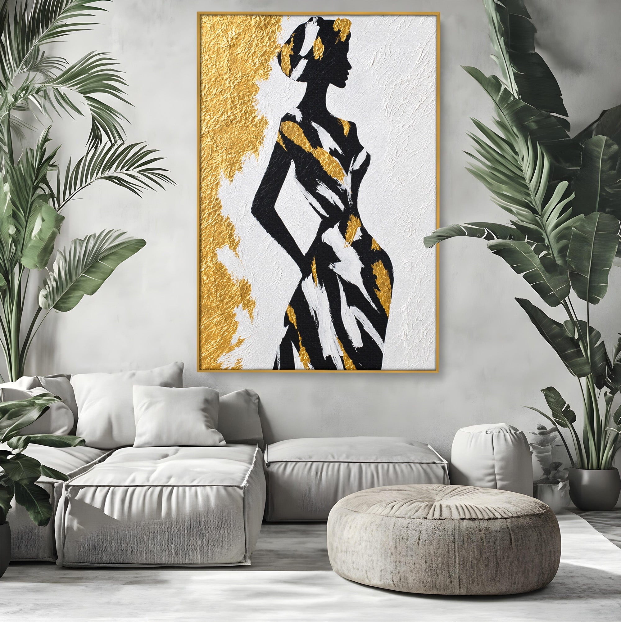 Tablou Canvas Premium LuxCanva® G1251, Silueta Eleganta, Silueta, Eleganta, Moda, Abstract, Dormitor, Culori Vibrante