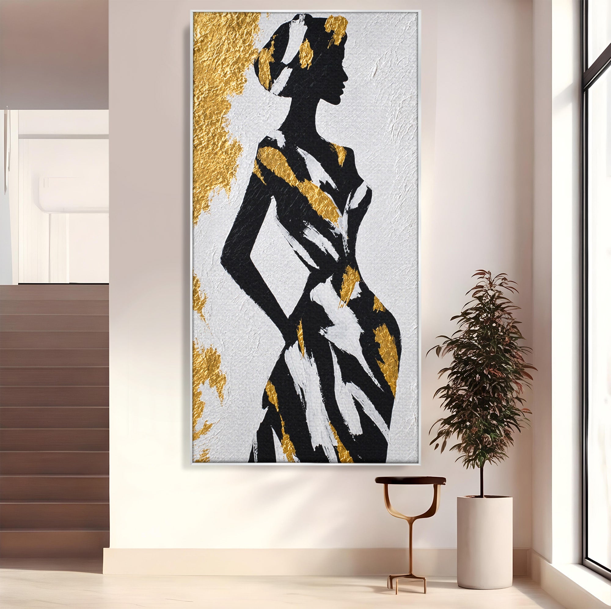 Tablou Canvas Premium LuxCanva® G1251, Silueta Eleganta, Silueta, Eleganta, Moda, Abstract, Dormitor, Culori Vibrante
