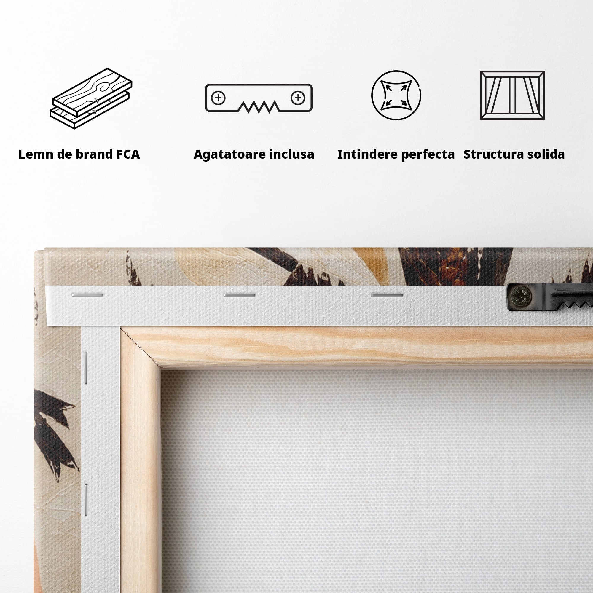 Tablou Canvas Premium LuxCanva® G1252, Femeie Eleganta Sub Palmier, Femeie, Eleganta, Palmier, Plaja, Living, Culori Vibrante