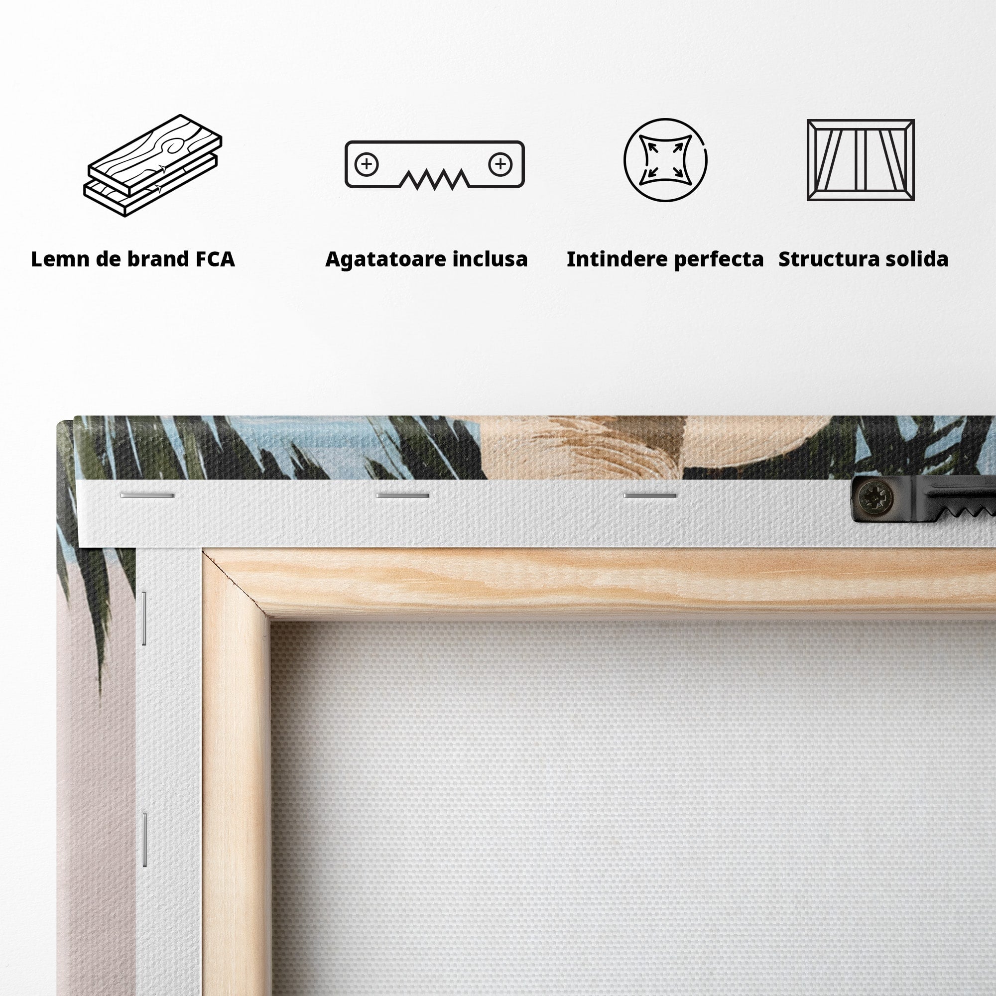 Tablou Canvas Premium LuxCanva® G1253, Femeie La Plaja, Femeie, Plaja, Palarii, Relaxare, Living, Culori Vibrante