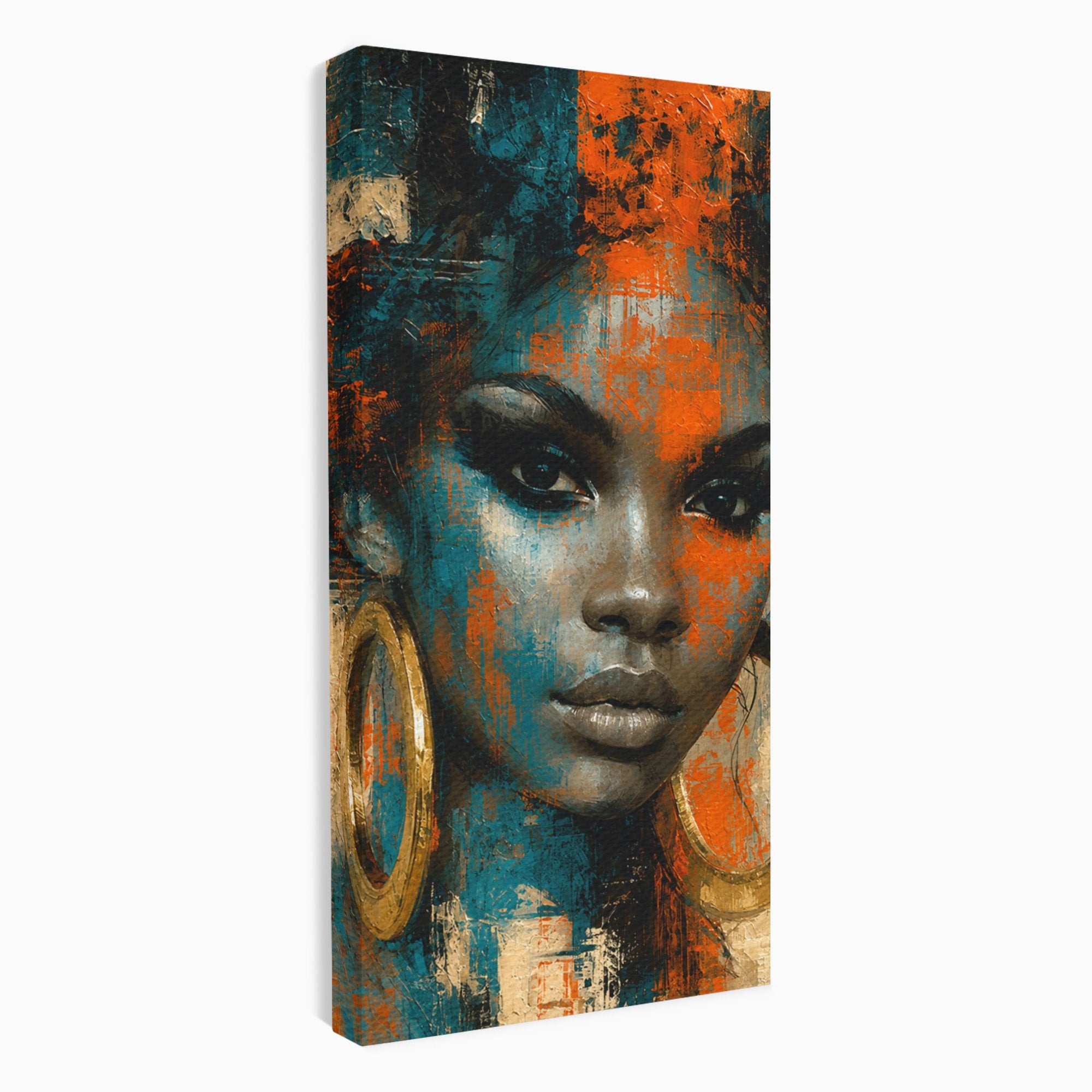 Tablou Canvas Premium LuxCanva® G1254, Portret Contemporan Femeie, Portret, Femeie, Modern, Arta Abstracta, Dormitor, Culori Vibrante