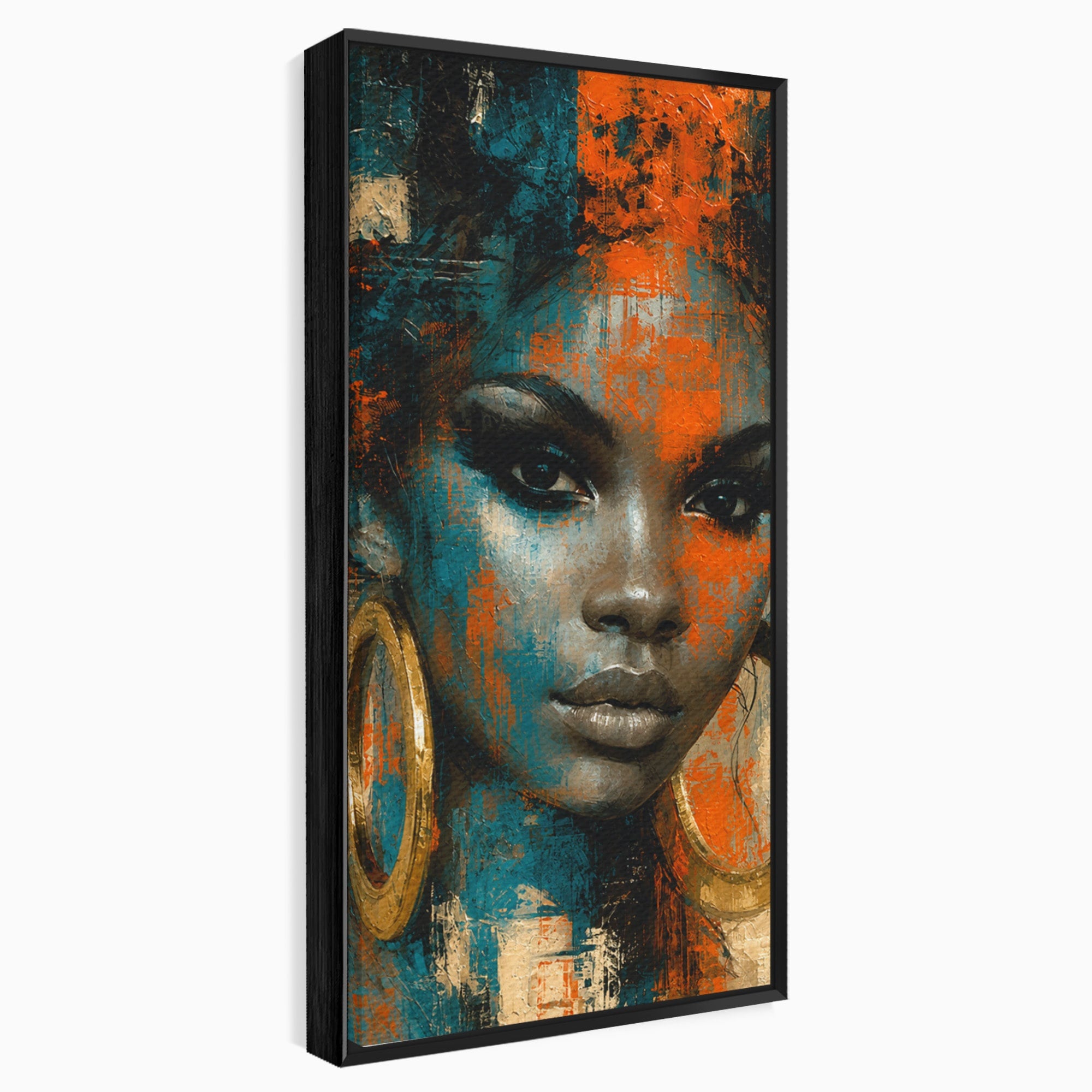 Tablou Canvas Premium LuxCanva® G1254, Portret Contemporan Femeie, Portret, Femeie, Modern, Arta Abstracta, Dormitor, Culori Vibrante