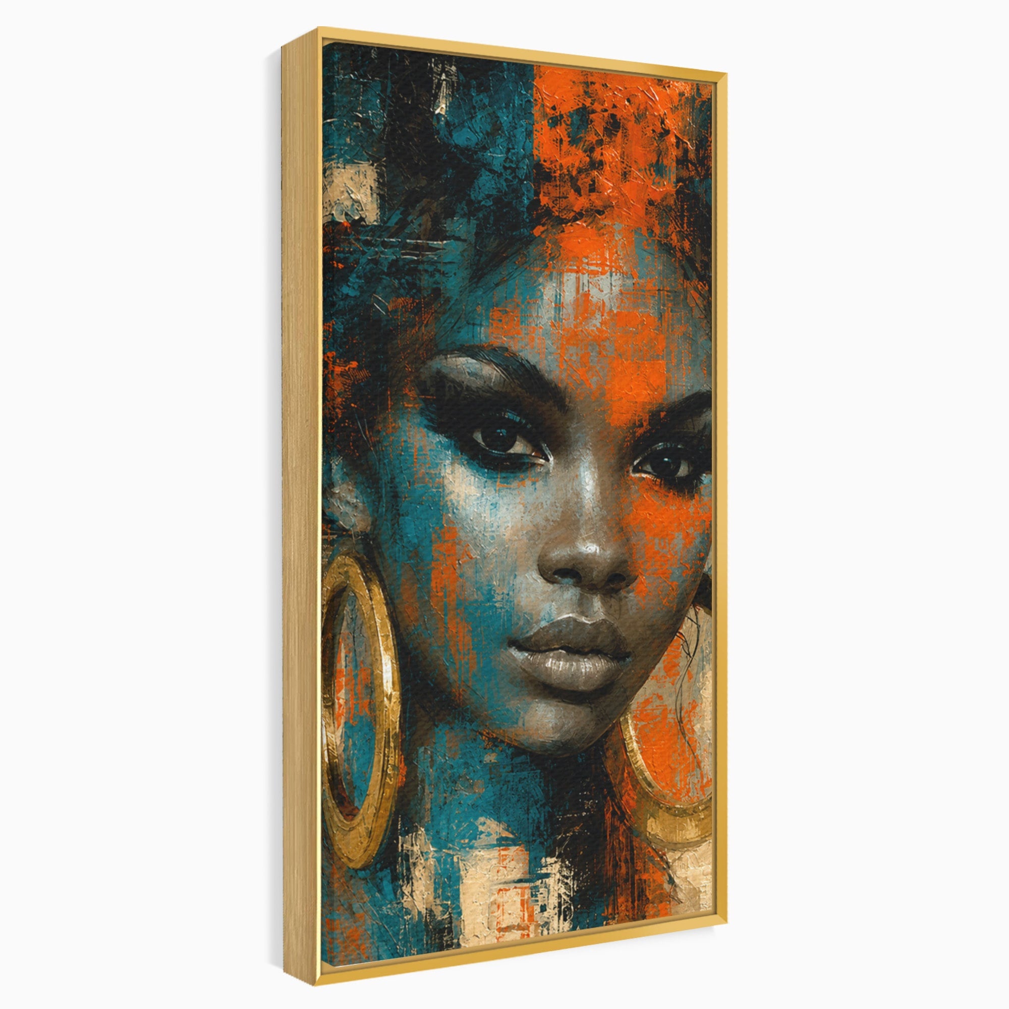 Tablou Canvas Premium LuxCanva® G1254, Portret Contemporan Femeie, Portret, Femeie, Modern, Arta Abstracta, Dormitor, Culori Vibrante