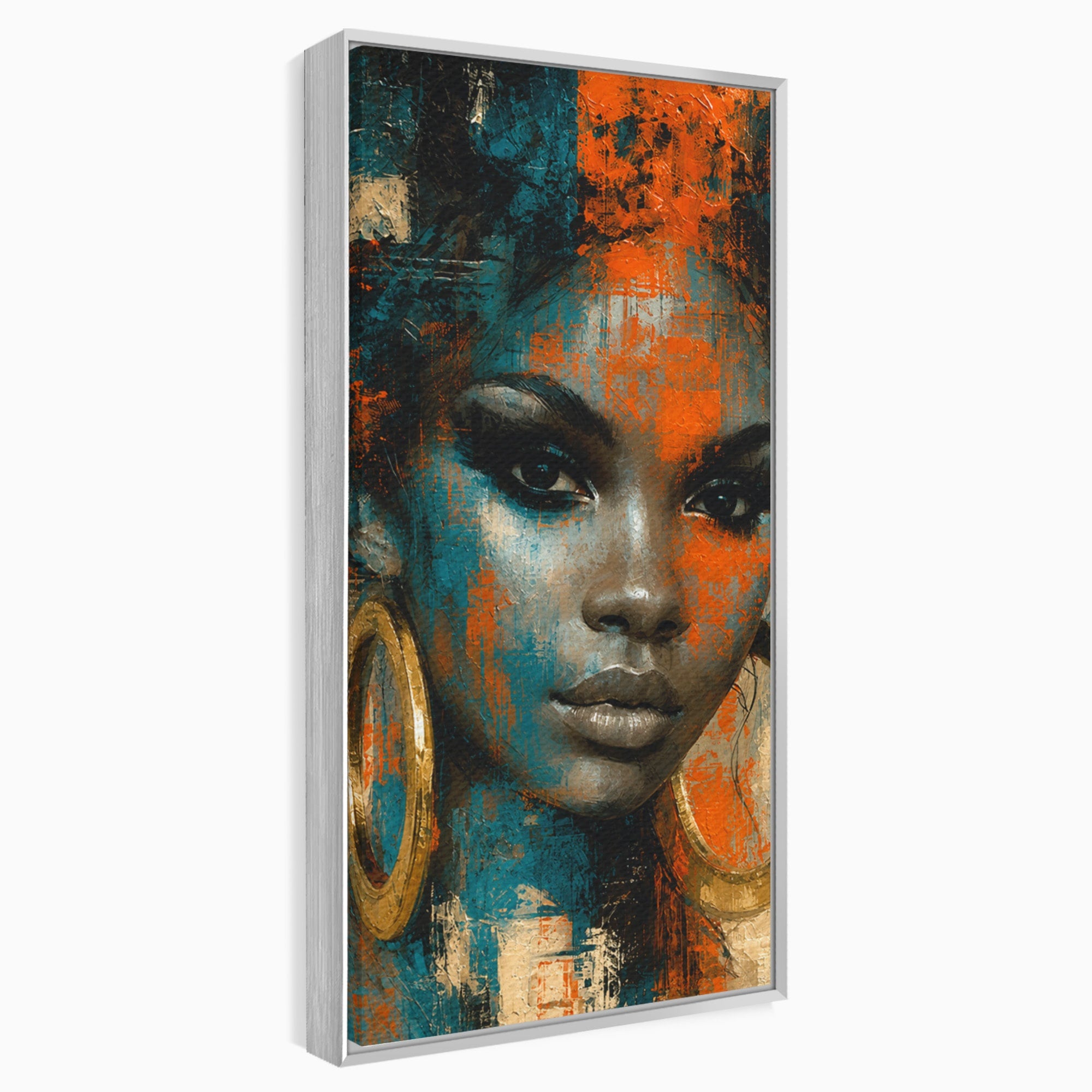 Tablou Canvas Premium LuxCanva® G1254, Portret Contemporan Femeie, Portret, Femeie, Modern, Arta Abstracta, Dormitor, Culori Vibrante