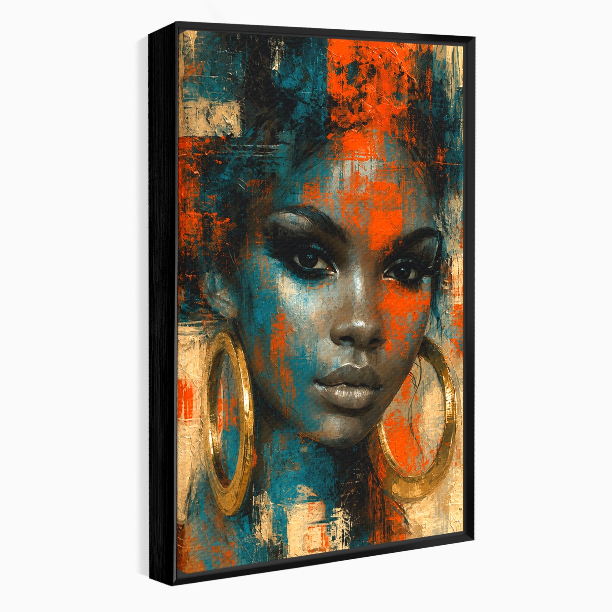Tablou Canvas Premium LuxCanva® G1254, Portret Contemporan Femeie, Portret, Femeie, Modern, Arta Abstracta, Dormitor, Culori Vibrante