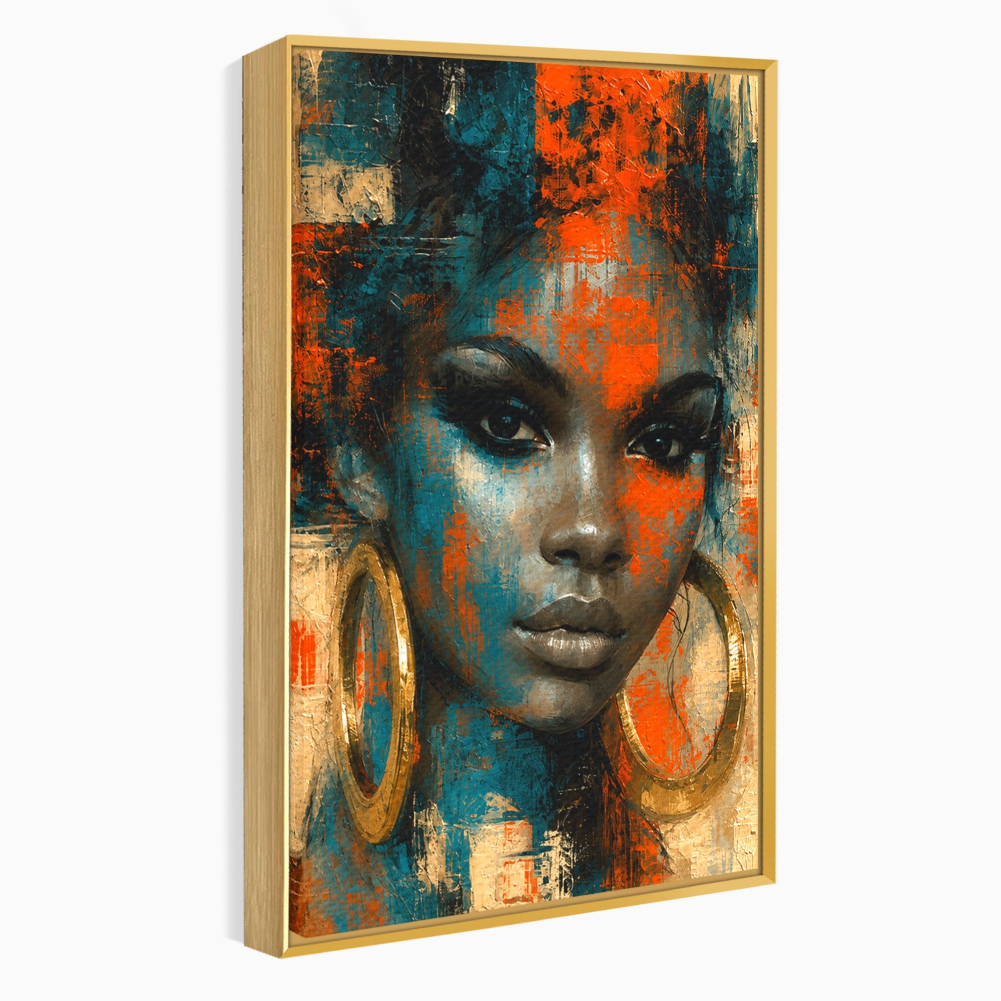 Tablou Canvas Premium LuxCanva® G1254, Portret Contemporan Femeie, Portret, Femeie, Modern, Arta Abstracta, Dormitor, Culori Vibrante