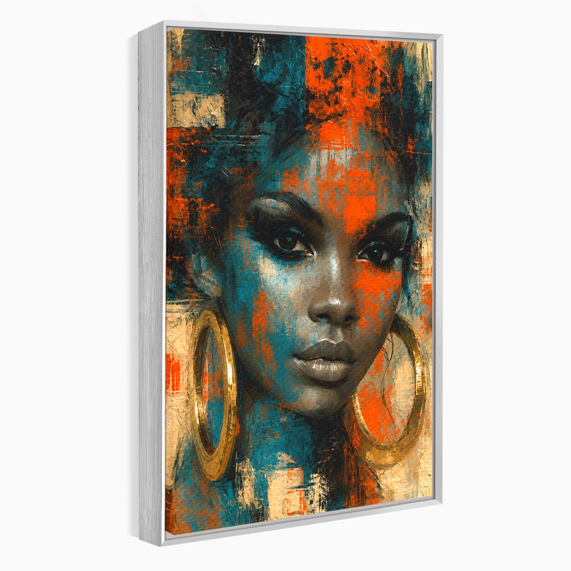 Tablou Canvas Premium LuxCanva® G1254, Portret Contemporan Femeie, Portret, Femeie, Modern, Arta Abstracta, Dormitor, Culori Vibrante