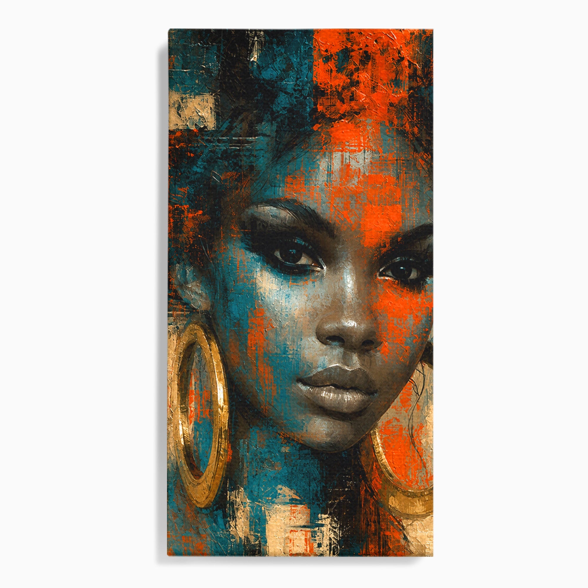 Tablou Canvas Premium LuxCanva® G1254, Portret Contemporan Femeie, Portret, Femeie, Modern, Arta Abstracta, Dormitor, Culori Vibrante