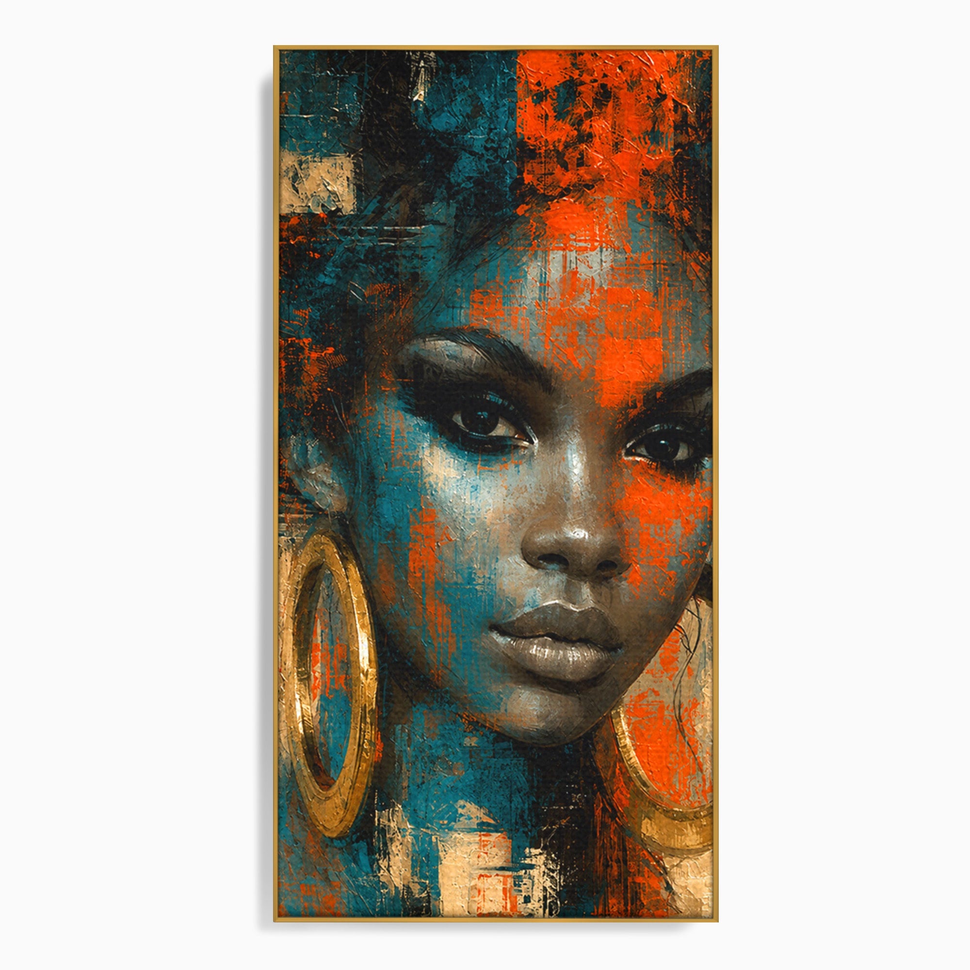 Tablou Canvas Premium LuxCanva® G1254, Portret Contemporan Femeie, Portret, Femeie, Modern, Arta Abstracta, Dormitor, Culori Vibrante