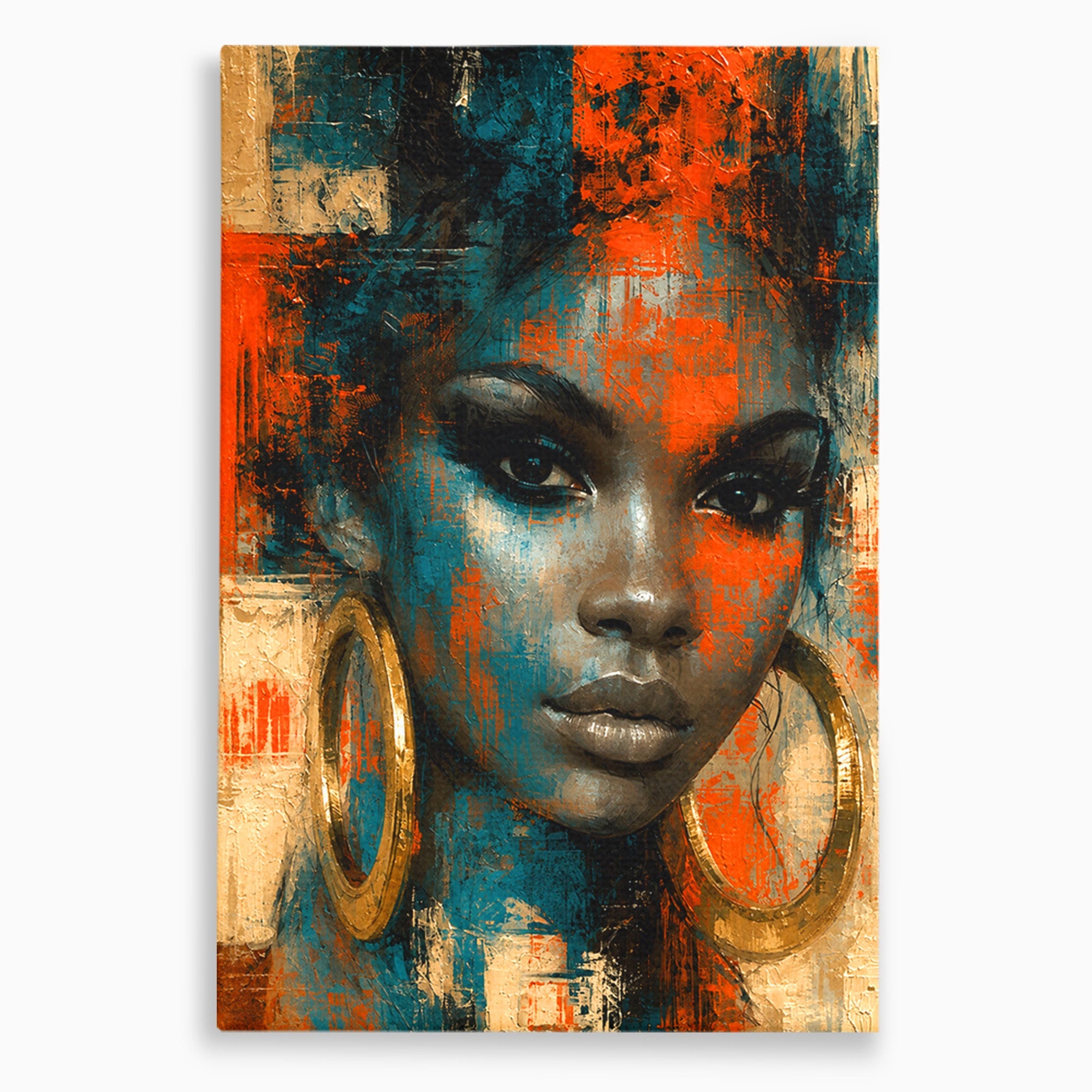 Tablou Canvas Premium LuxCanva® G1254, Portret Contemporan Femeie, Portret, Femeie, Modern, Arta Abstracta, Dormitor, Culori Vibrante
