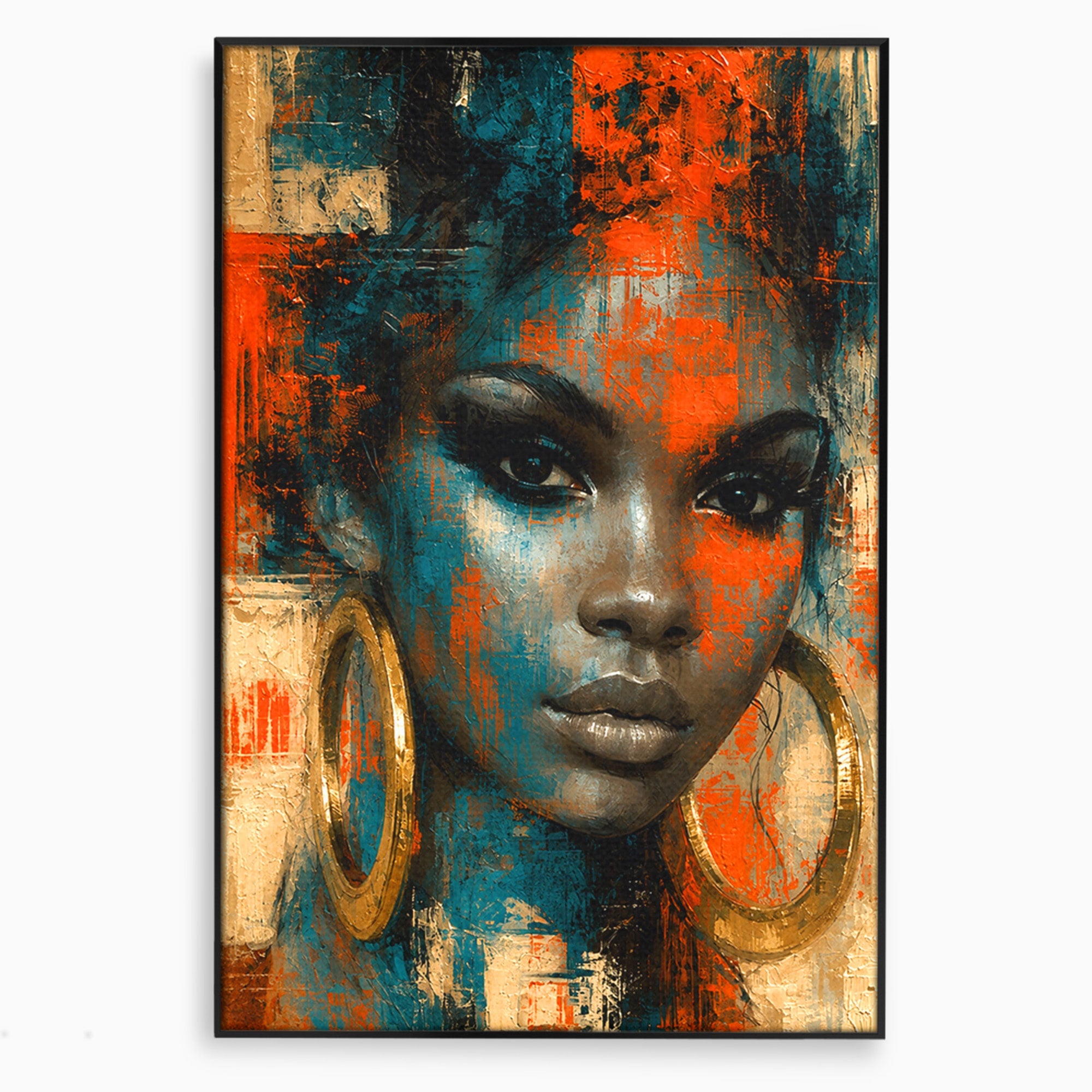 Tablou Canvas Premium LuxCanva® G1254, Portret Contemporan Femeie, Portret, Femeie, Modern, Arta Abstracta, Dormitor, Culori Vibrante