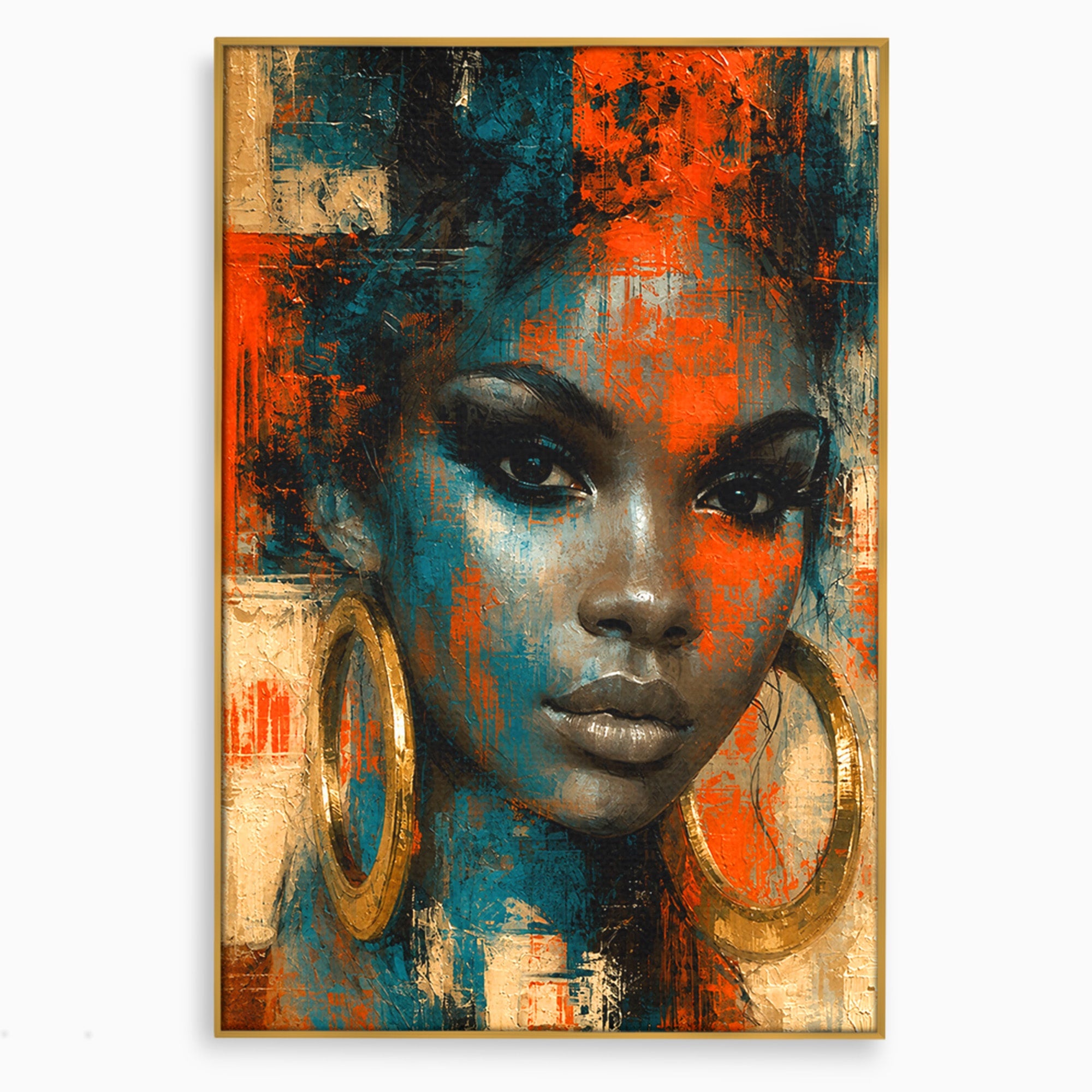 Tablou Canvas Premium LuxCanva® G1254, Portret Contemporan Femeie, Portret, Femeie, Modern, Arta Abstracta, Dormitor, Culori Vibrante
