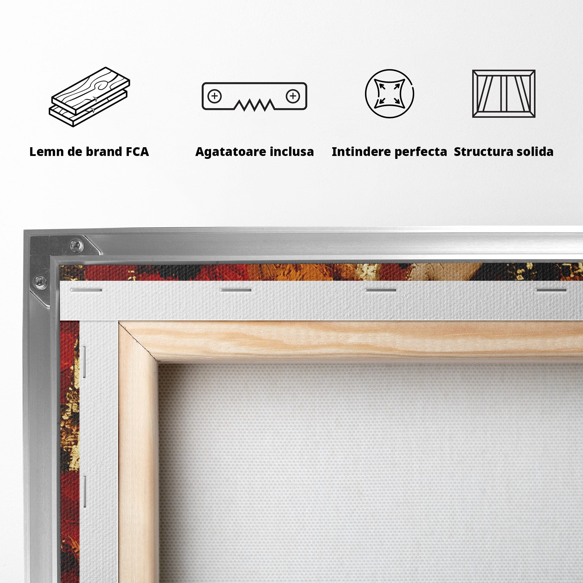 Tablou Canvas Premium LuxCanva® G1255, Misterul Macilor Aurii, Portret, Femeie, Mac, Arta Abstracta, Dormitor, Culori Vibrante