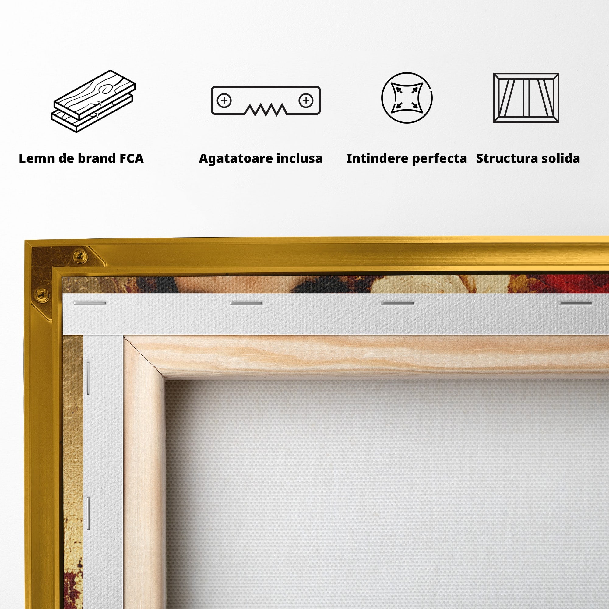 Tablou Canvas Premium LuxCanva® G1256, Femeie Cu Flori, Femeie, Flori, Portret, Eleganta, Living, Culori Vibrante