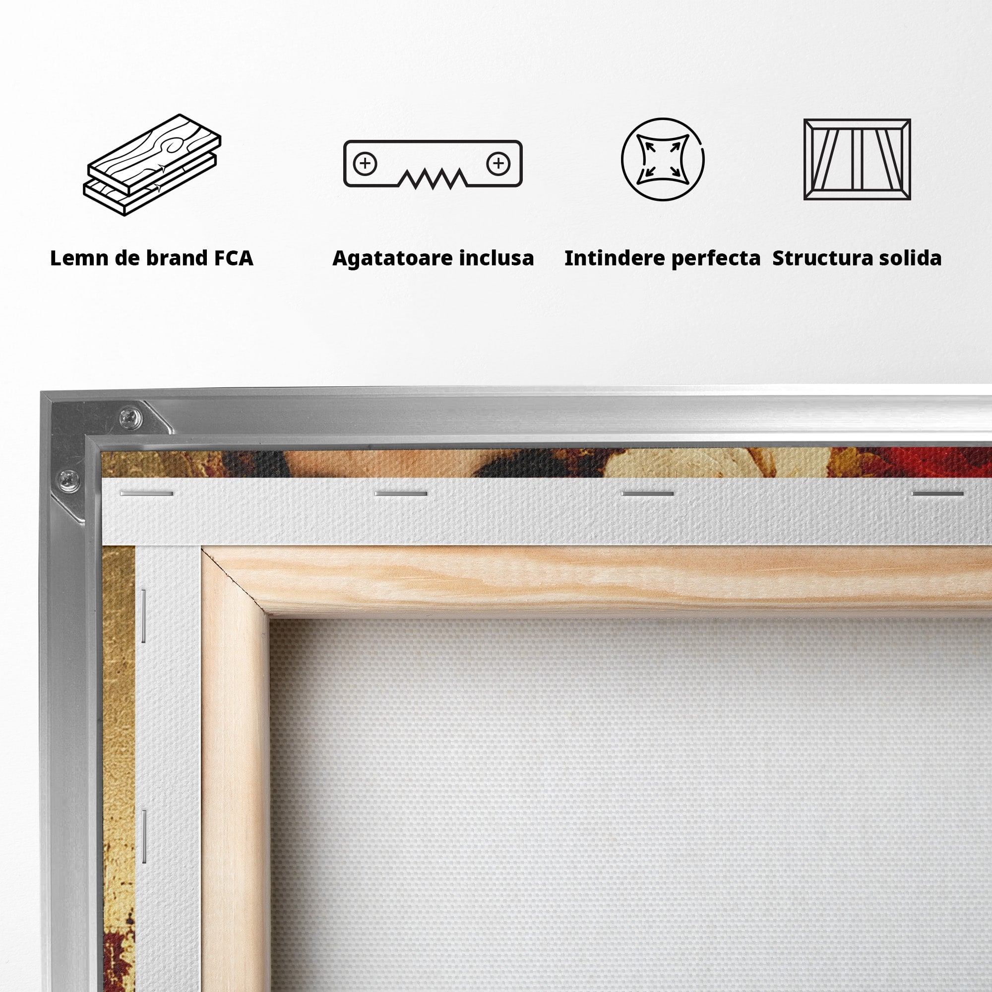 Tablou Canvas Premium LuxCanva® G1256, Femeie Cu Flori, Femeie, Flori, Portret, Eleganta, Living, Culori Vibrante