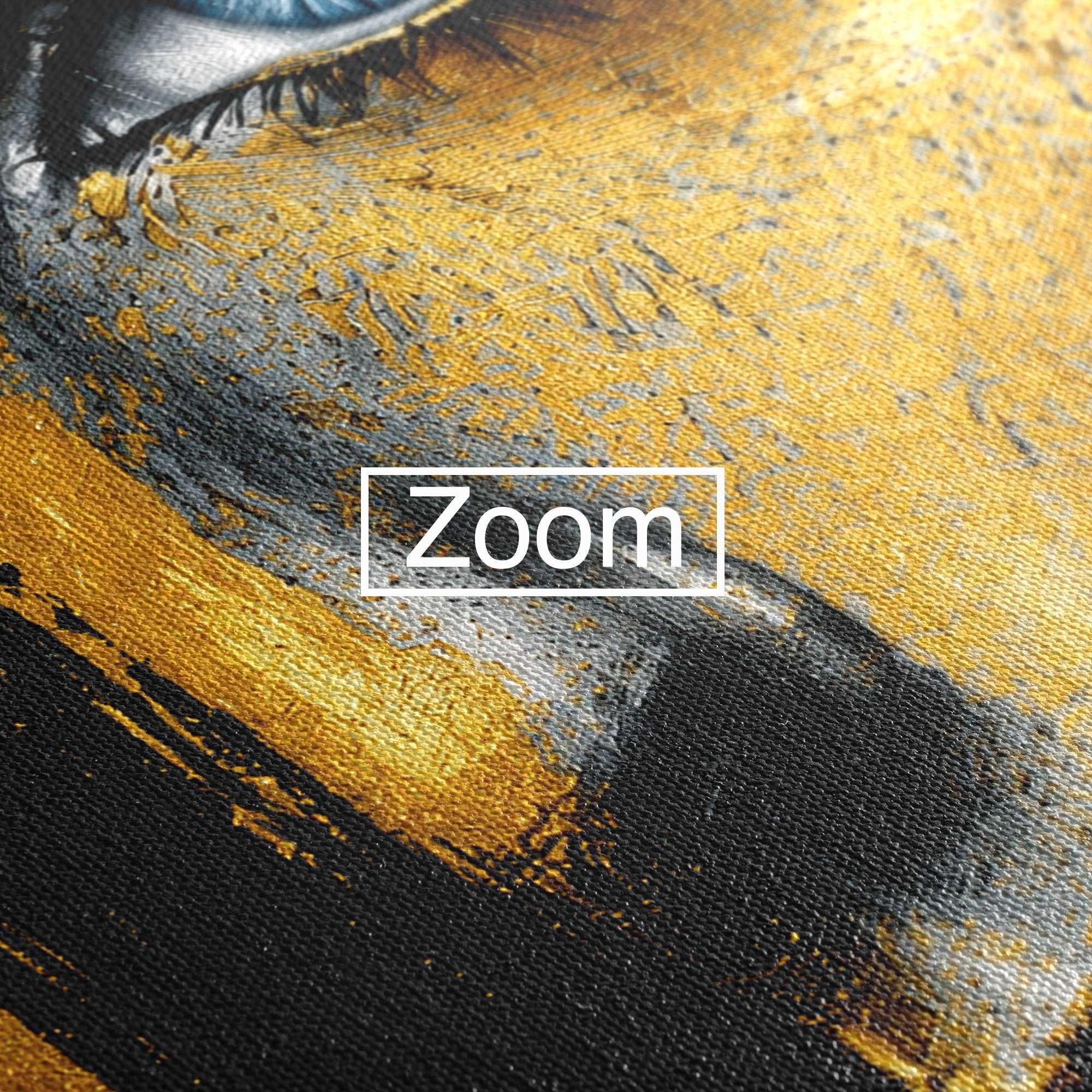 Tablou Canvas Premium LuxCanva® G1260, Privire Aurie, Portret, Fata, Arta Abstracta, Mister, Dormitor, Culori Vibrante