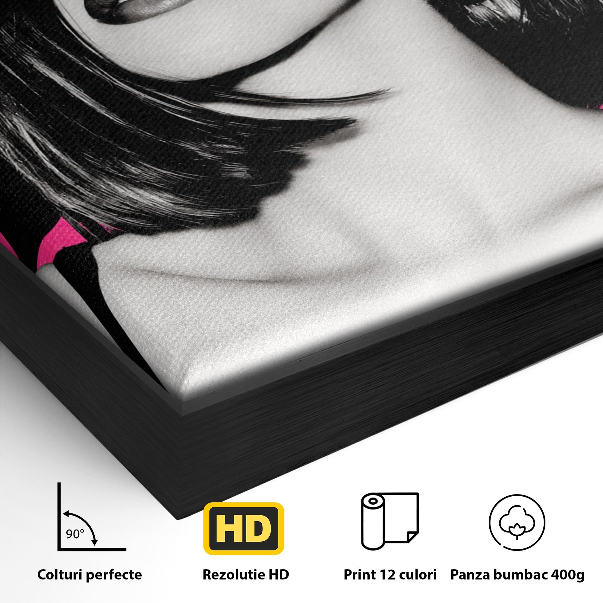 Tablou Canvas Premium LuxCanva® G1261, Femeie Jazz, Femeie, Jazz, Portret, Modern, Dormitor, Living, Culori Vibrante