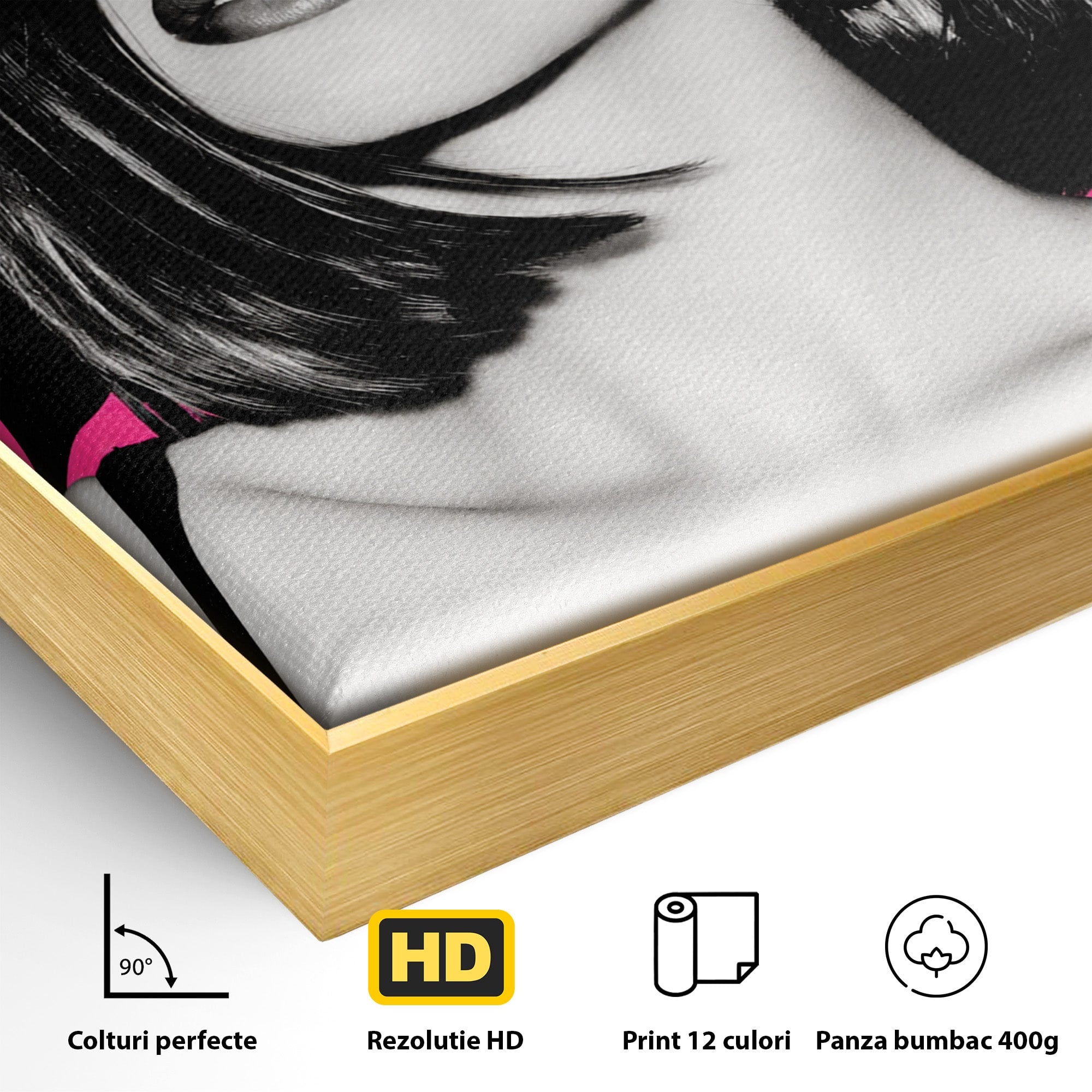 Tablou Canvas Premium LuxCanva® G1261, Femeie Jazz, Femeie, Jazz, Portret, Modern, Dormitor, Living, Culori Vibrante
