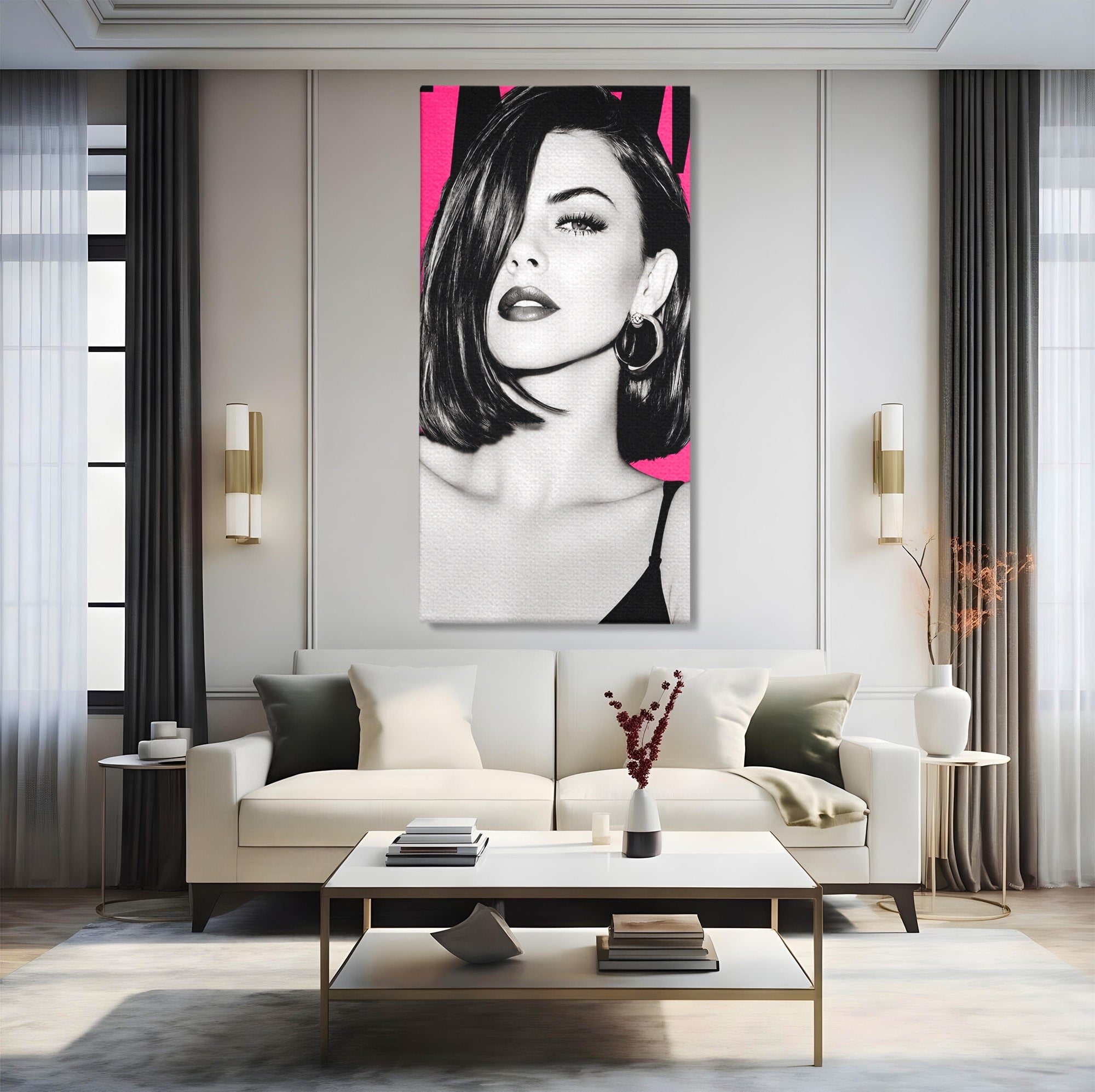 Tablou Canvas Premium LuxCanva® G1261, Femeie Jazz, Femeie, Jazz, Portret, Modern, Dormitor, Living, Culori Vibrante
