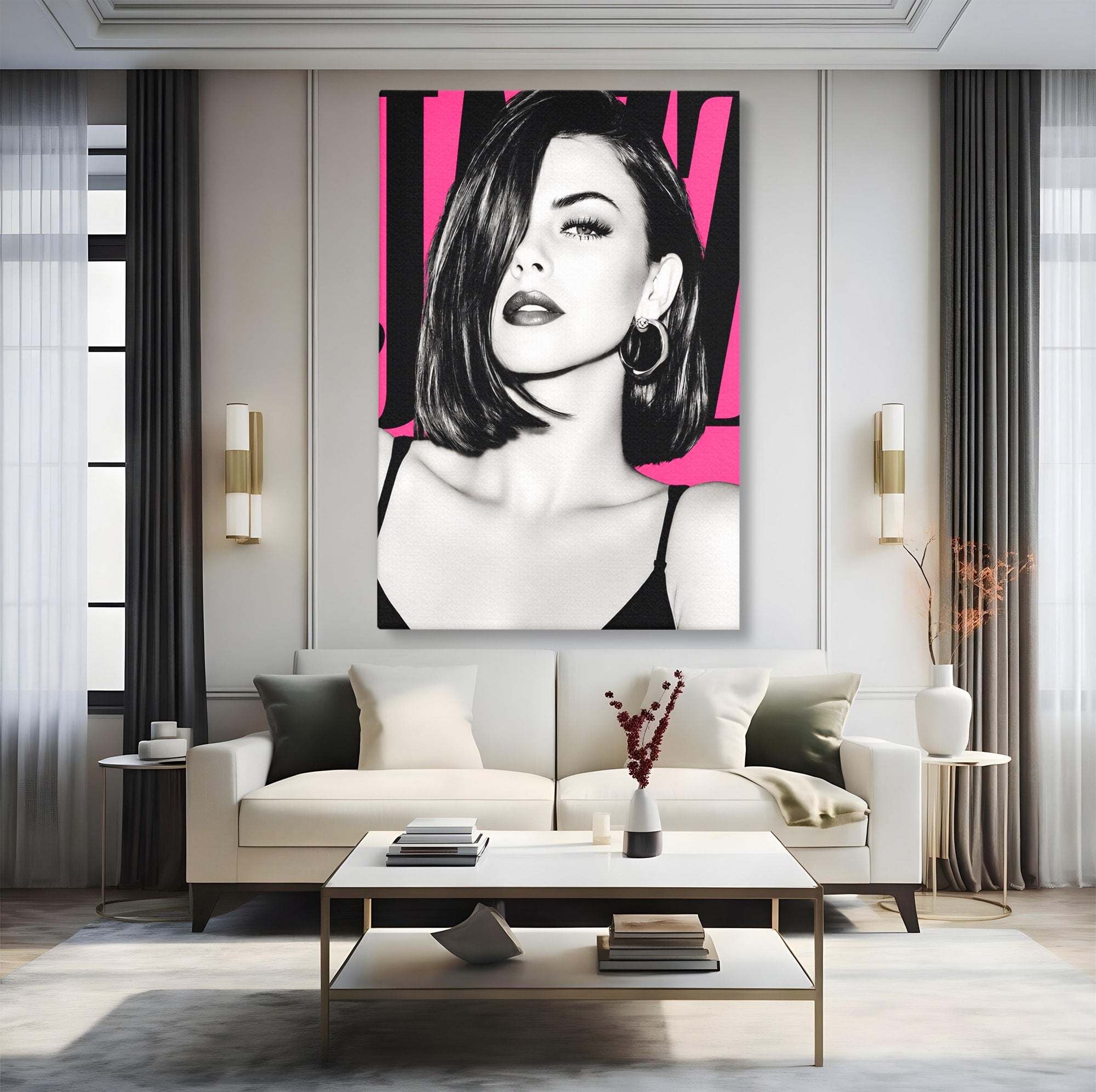 Tablou Canvas Premium LuxCanva® G1261, Femeie Jazz, Femeie, Jazz, Portret, Modern, Dormitor, Living, Culori Vibrante