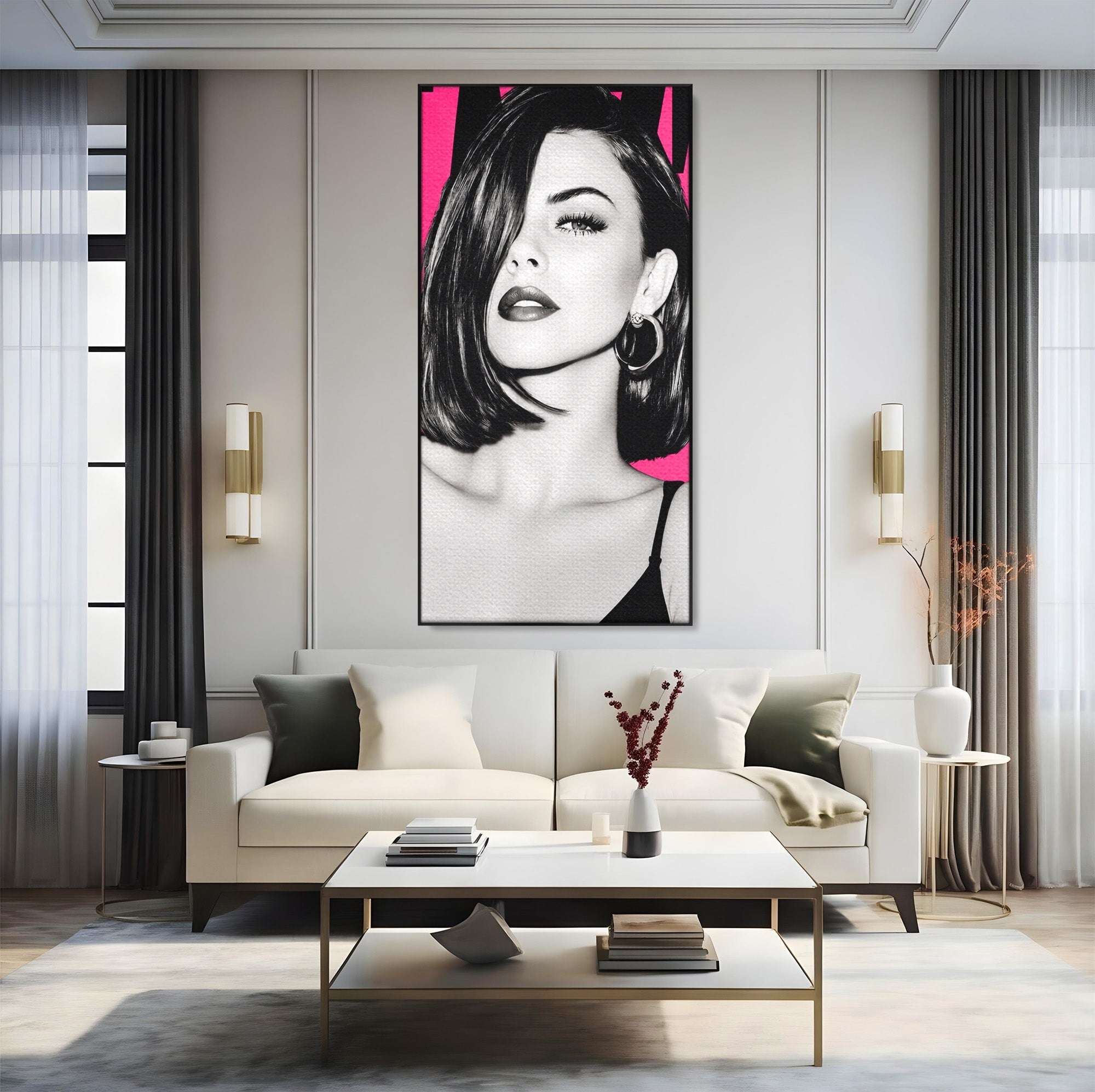 Tablou Canvas Premium LuxCanva® G1261, Femeie Jazz, Femeie, Jazz, Portret, Modern, Dormitor, Living, Culori Vibrante