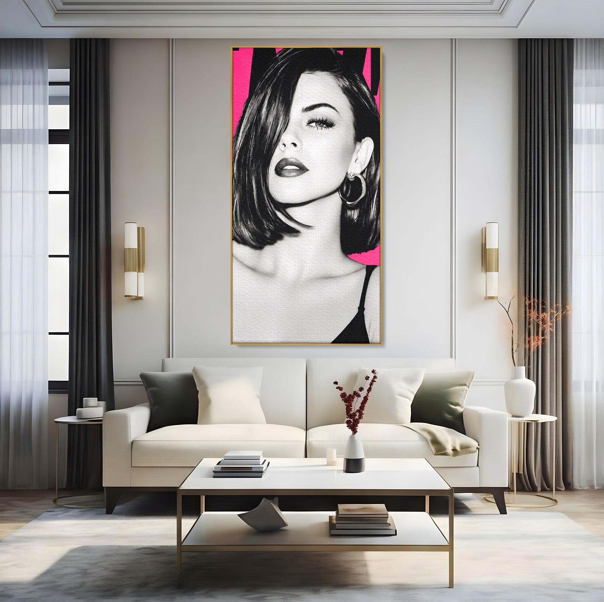 Tablou Canvas Premium LuxCanva® G1261, Femeie Jazz, Femeie, Jazz, Portret, Modern, Dormitor, Living, Culori Vibrante
